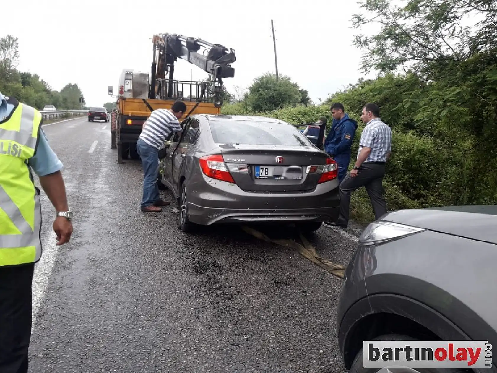 Bartın Zonguldak yolunda 2 kaza