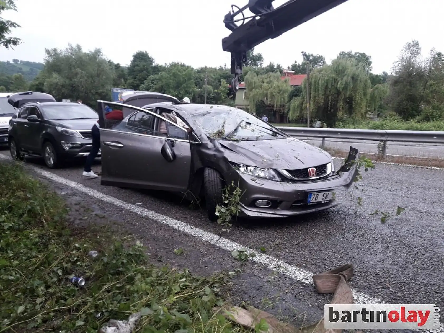 Bartın Zonguldak yolunda 2 kaza