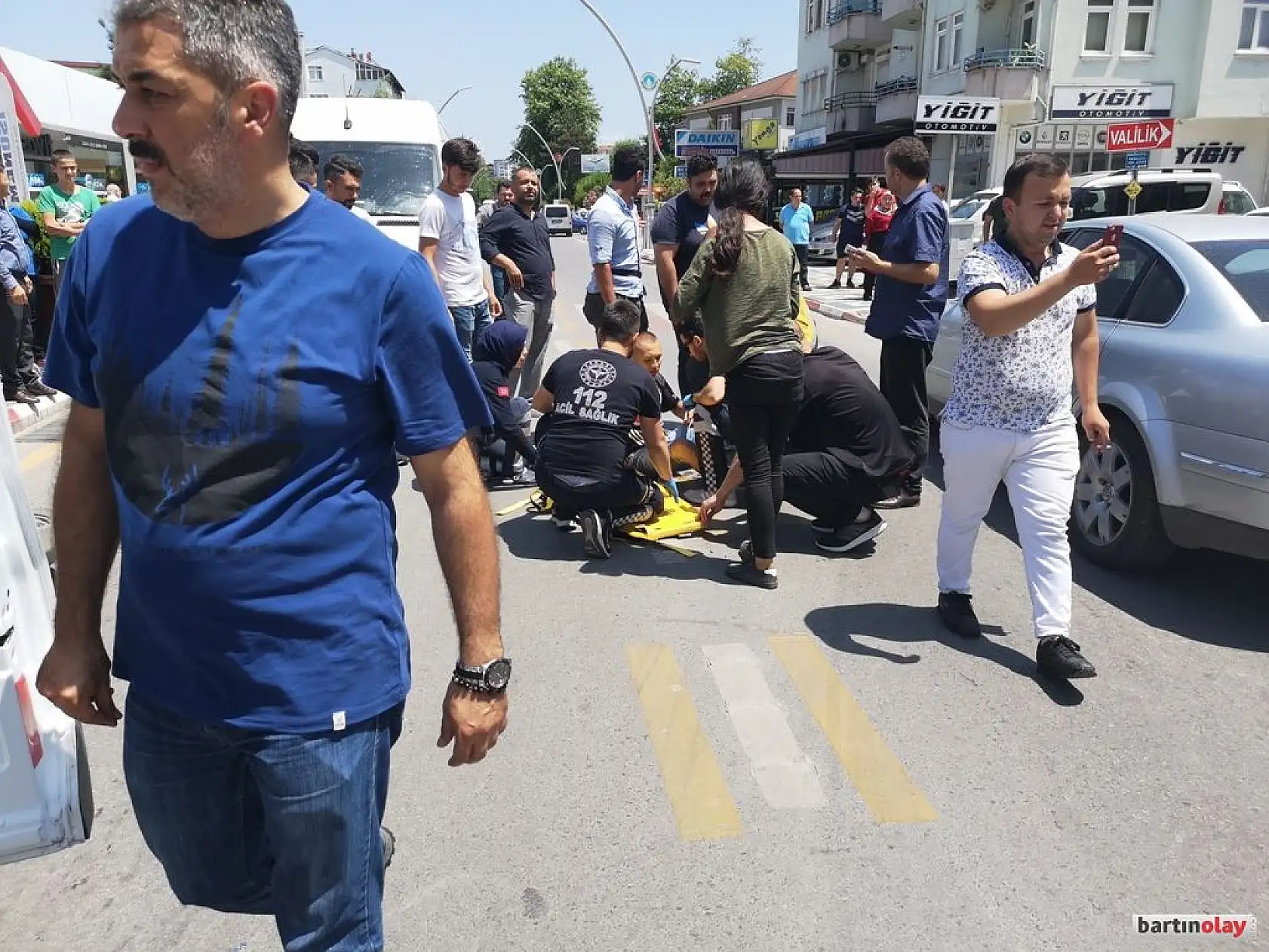 Bulvarda kaza, çarpıştılar