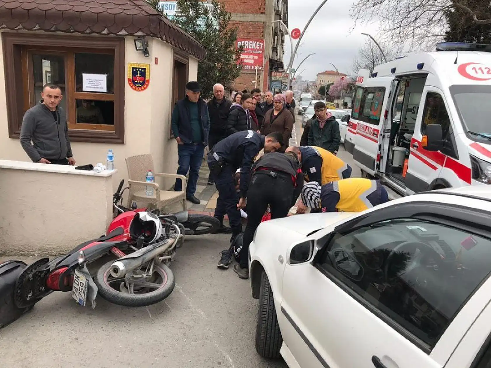 Bulvarda motosiklet kazası