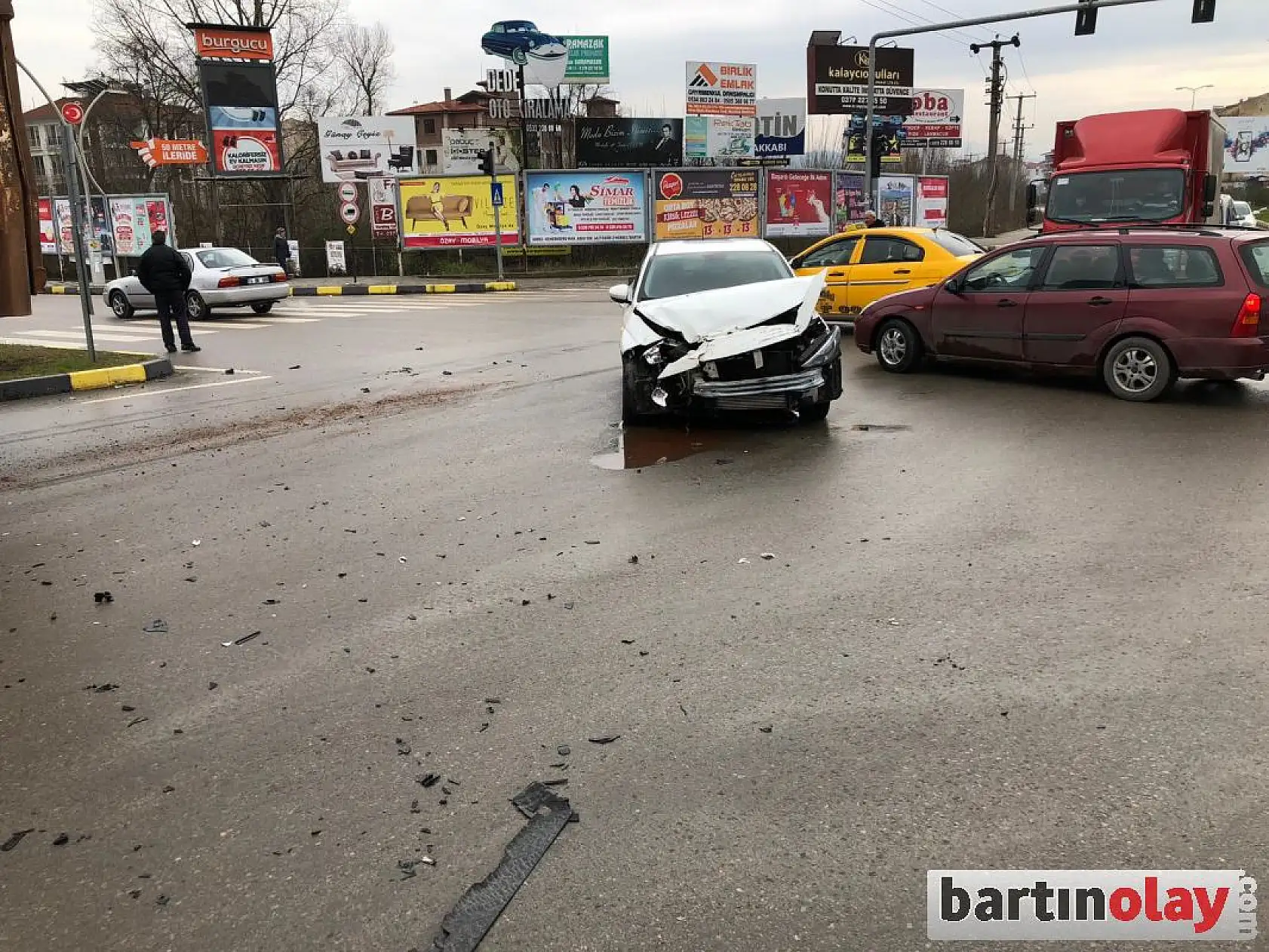 Çatmaca kavşağında çarpışma