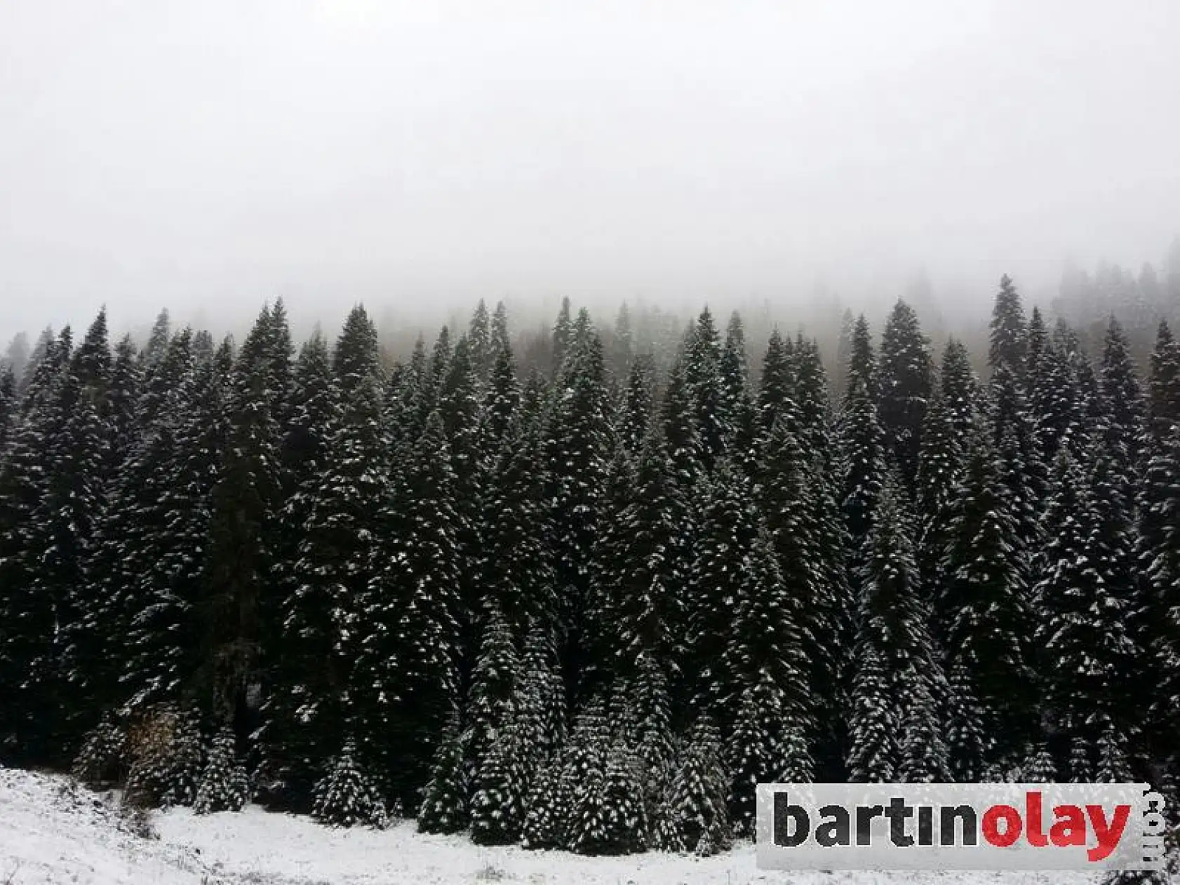 Bartın'da Yaylalara İlk Kar Yağdı
