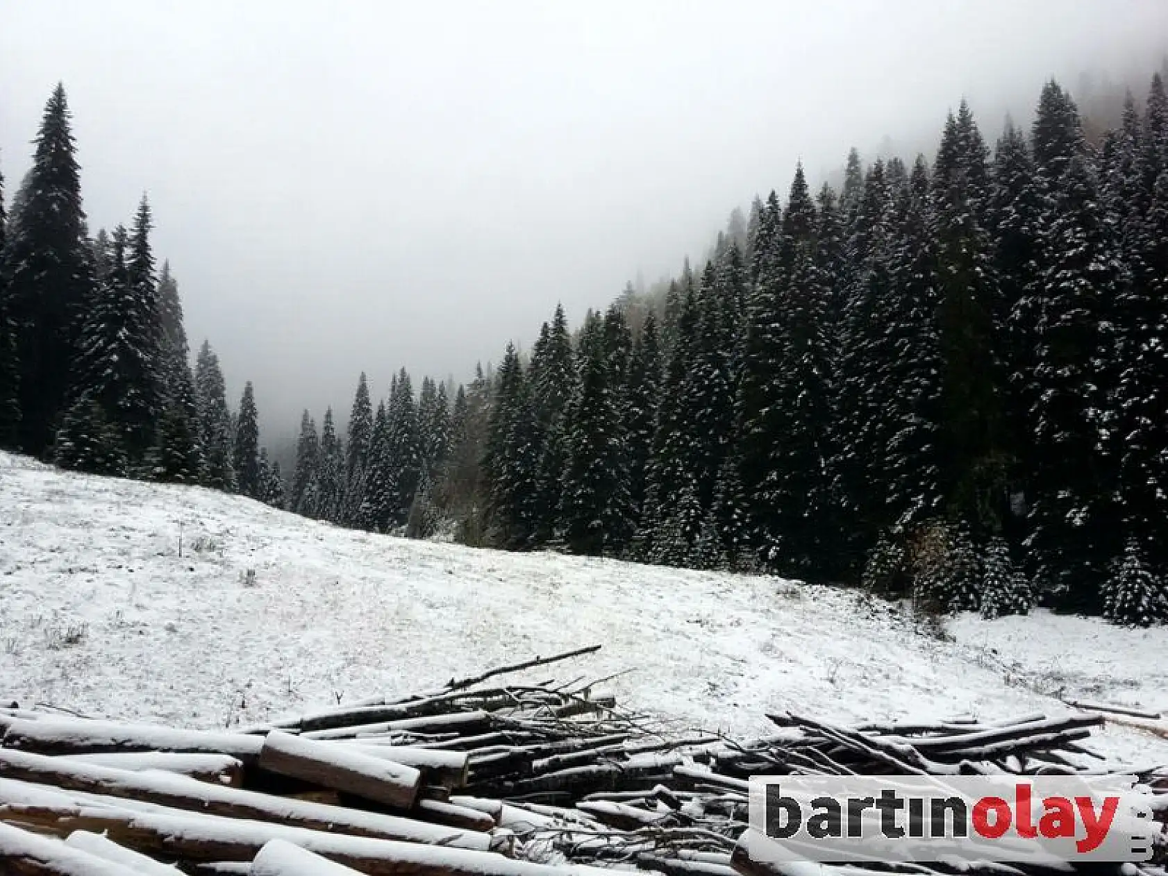 Bartın'da Yaylalara İlk Kar Yağdı