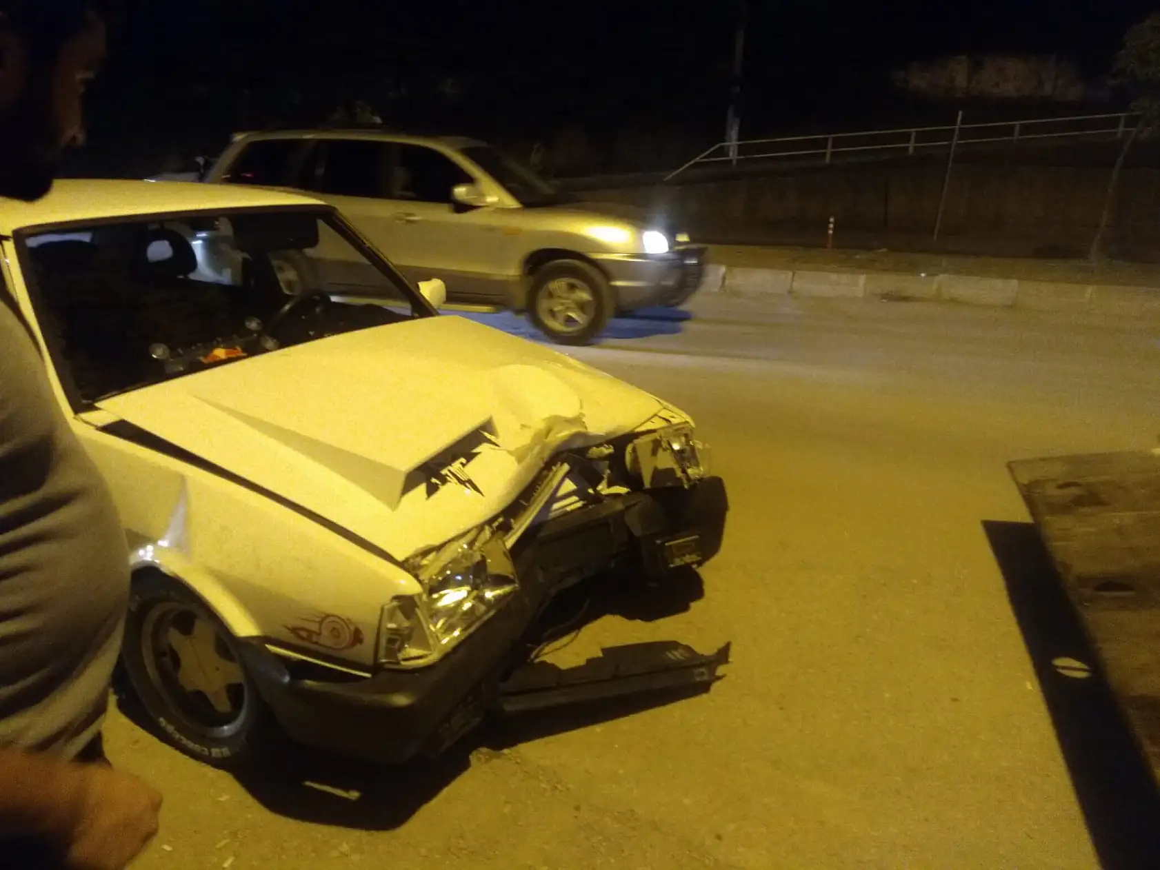 Hastane kavşağında kaza