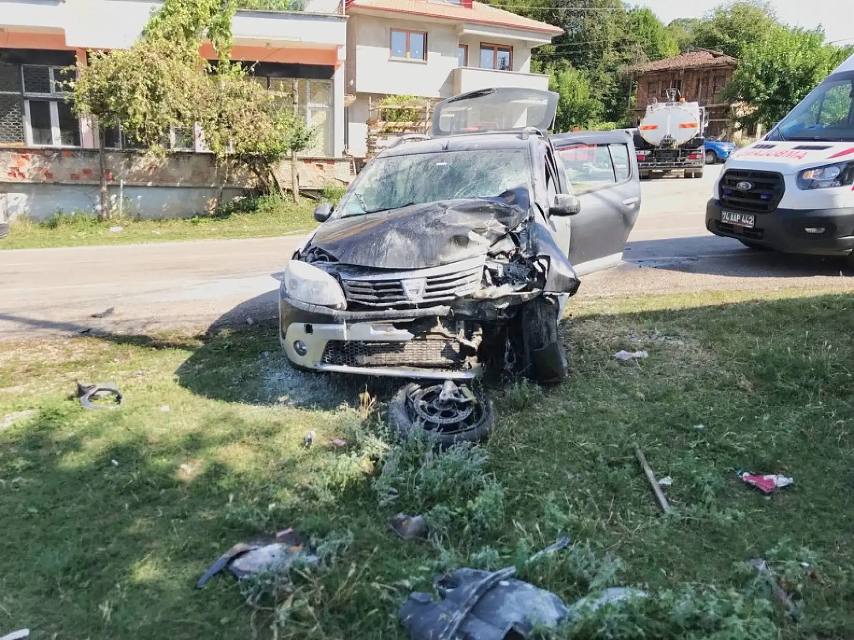 Motosiklet sürücüsünün kalbi durdu