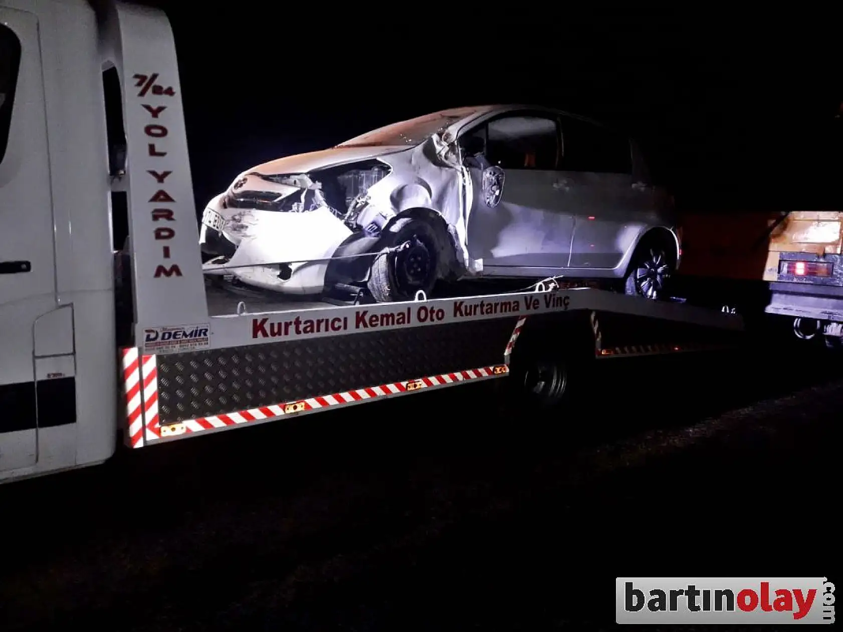 Kaza, Şarampole yuvarlandı