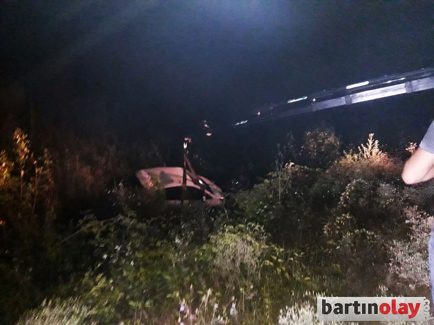 Kaza, Şarampole yuvarlandı