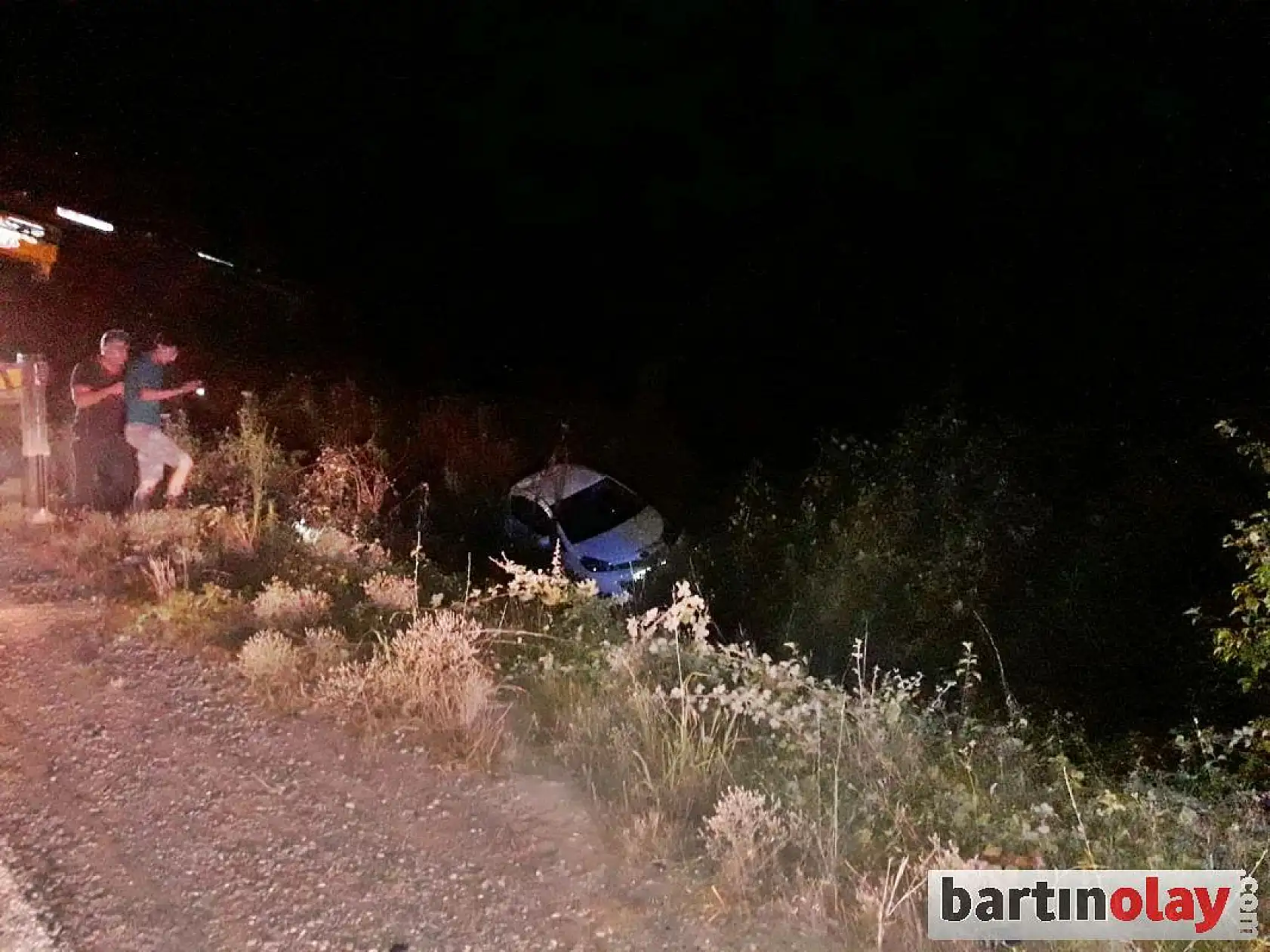 Kaza, Şarampole yuvarlandı