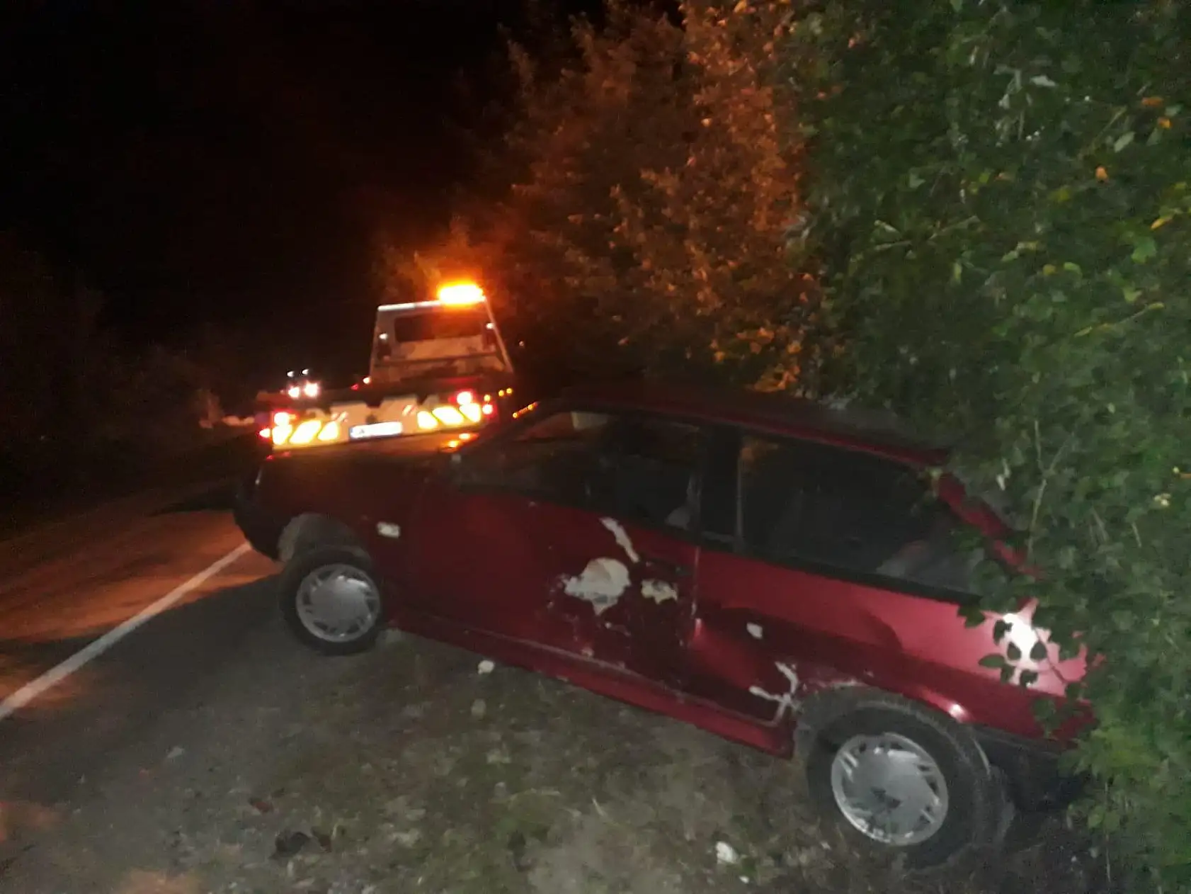 Kozcağız girişinde kaza