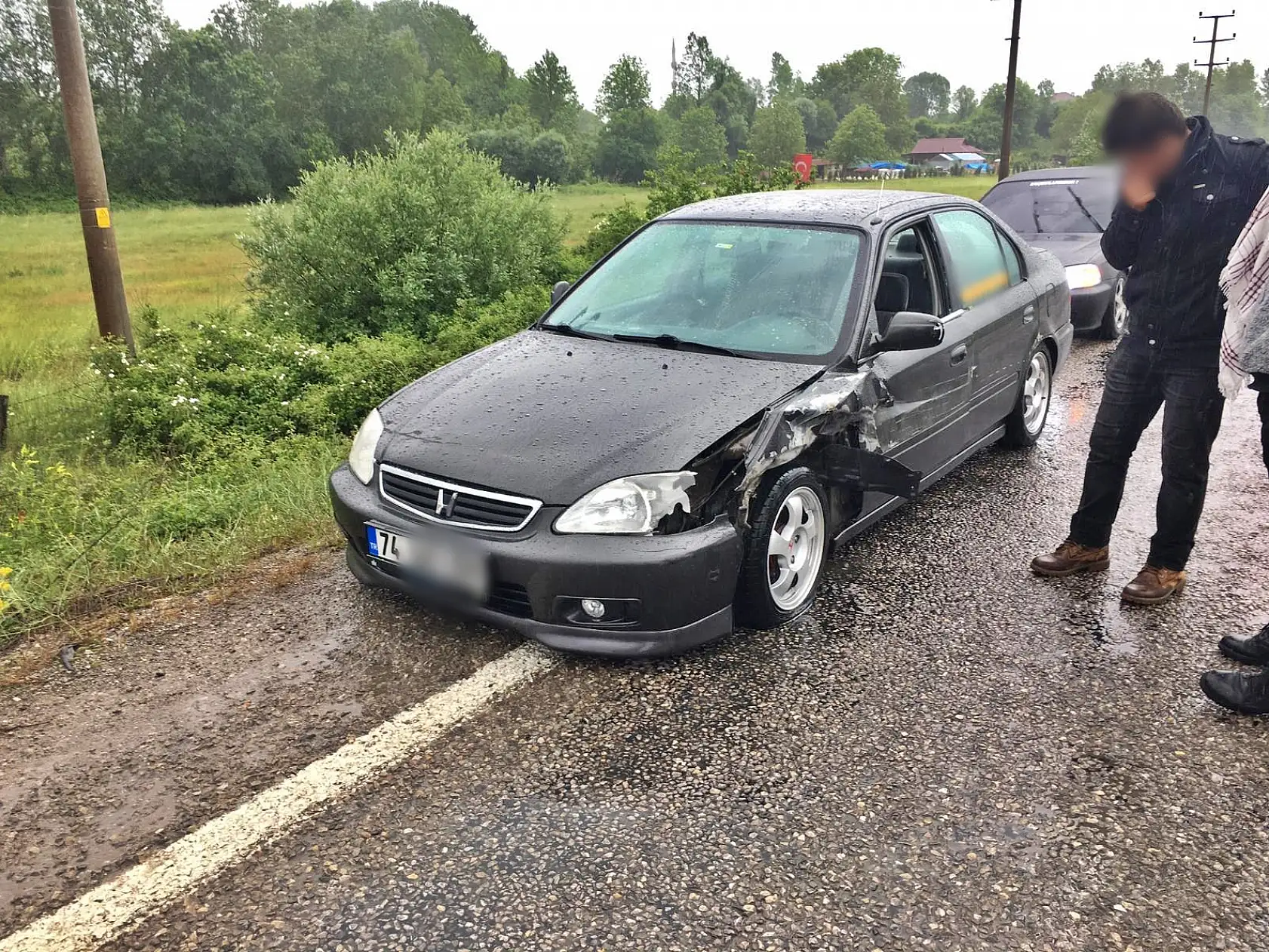 Kozcağız yolunda kaza oldu