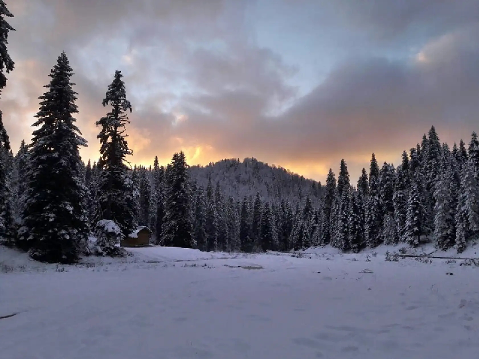 Kumluca yaylalarından kar manzaraları