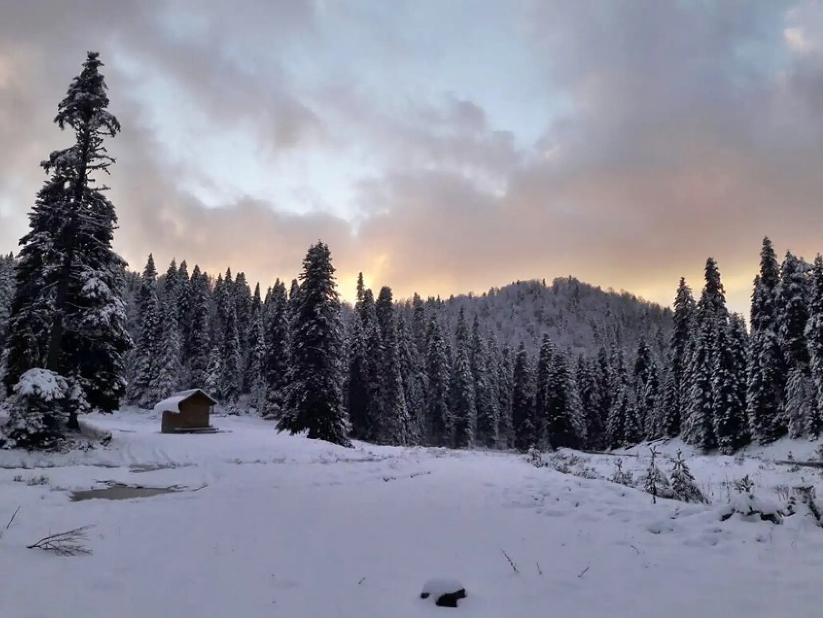 Kumluca yaylalarından kar manzaraları