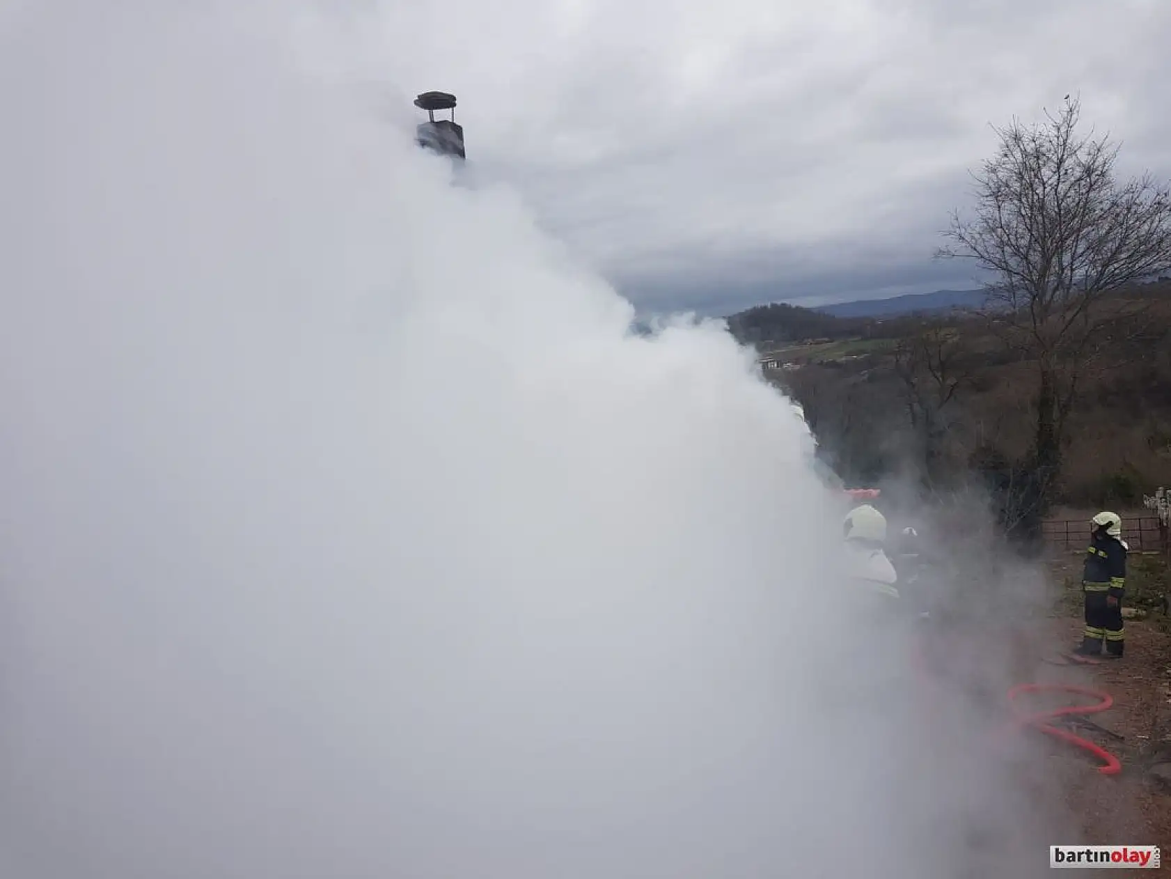 Odunlukta yangın çıktı