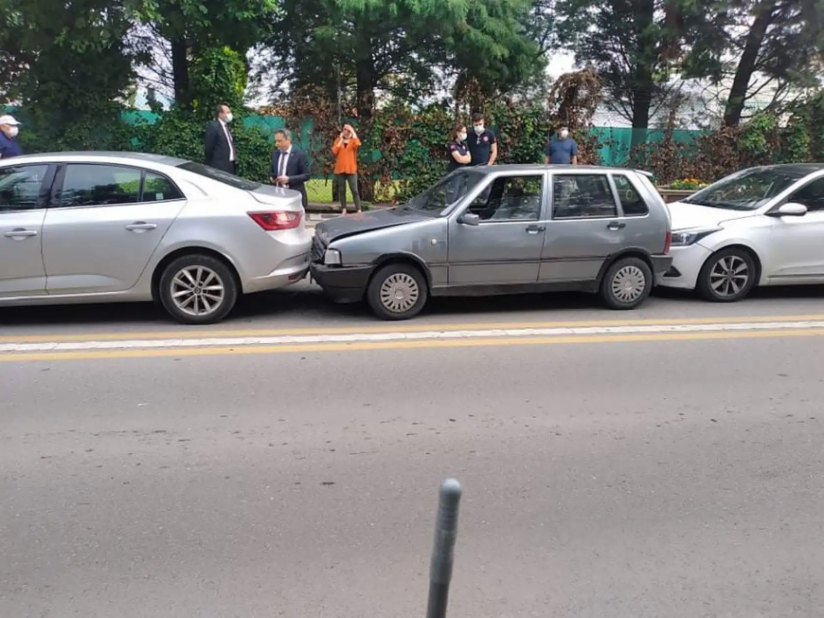 Bulvarda zincirleme kaza