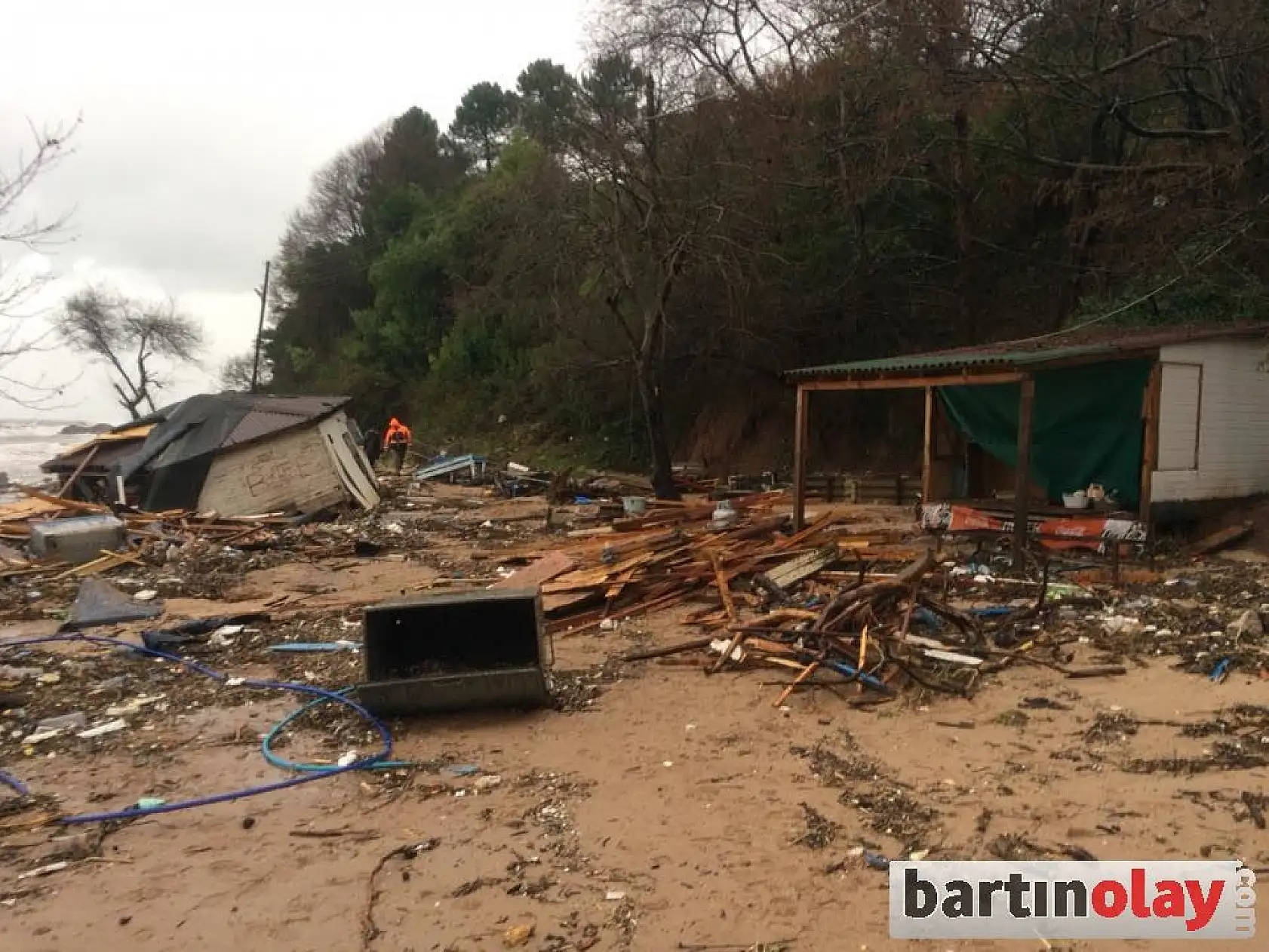Şiddetli Fırtına Sahillere zarar verdi