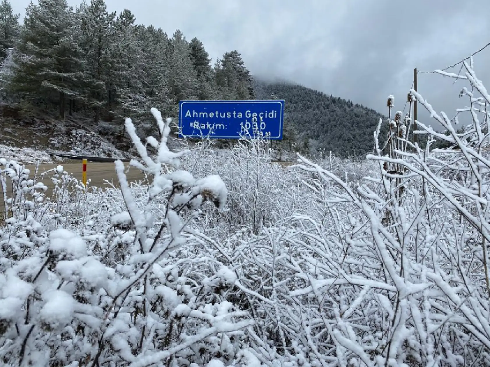 Ahmetusta'dan kar manzaraları