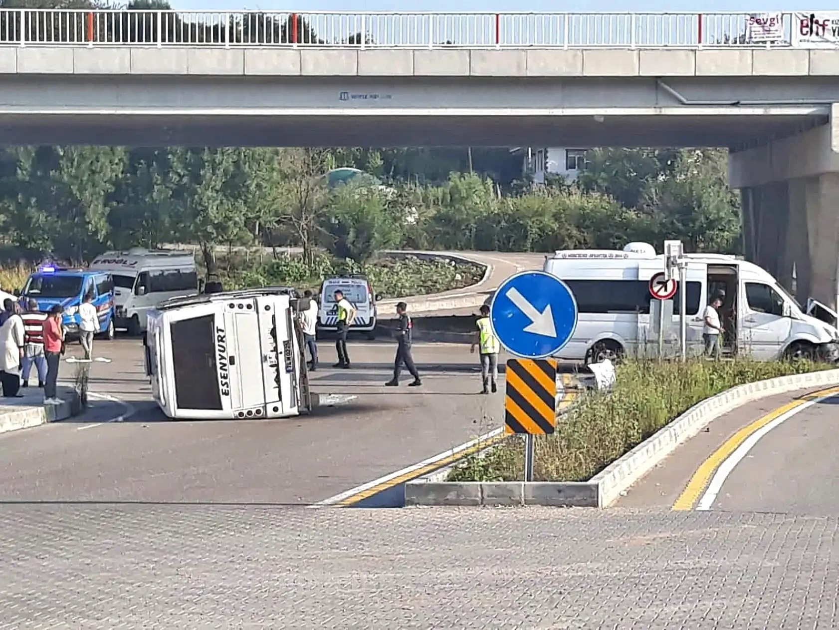 Yeni kampüs kavşağında feci kaza
