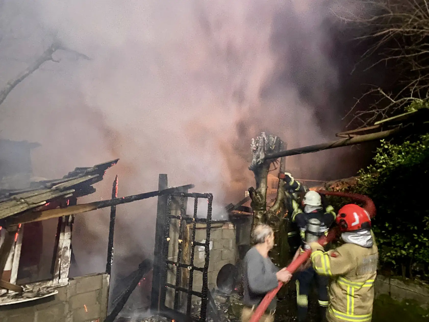 Balamba'da korkutan yangın