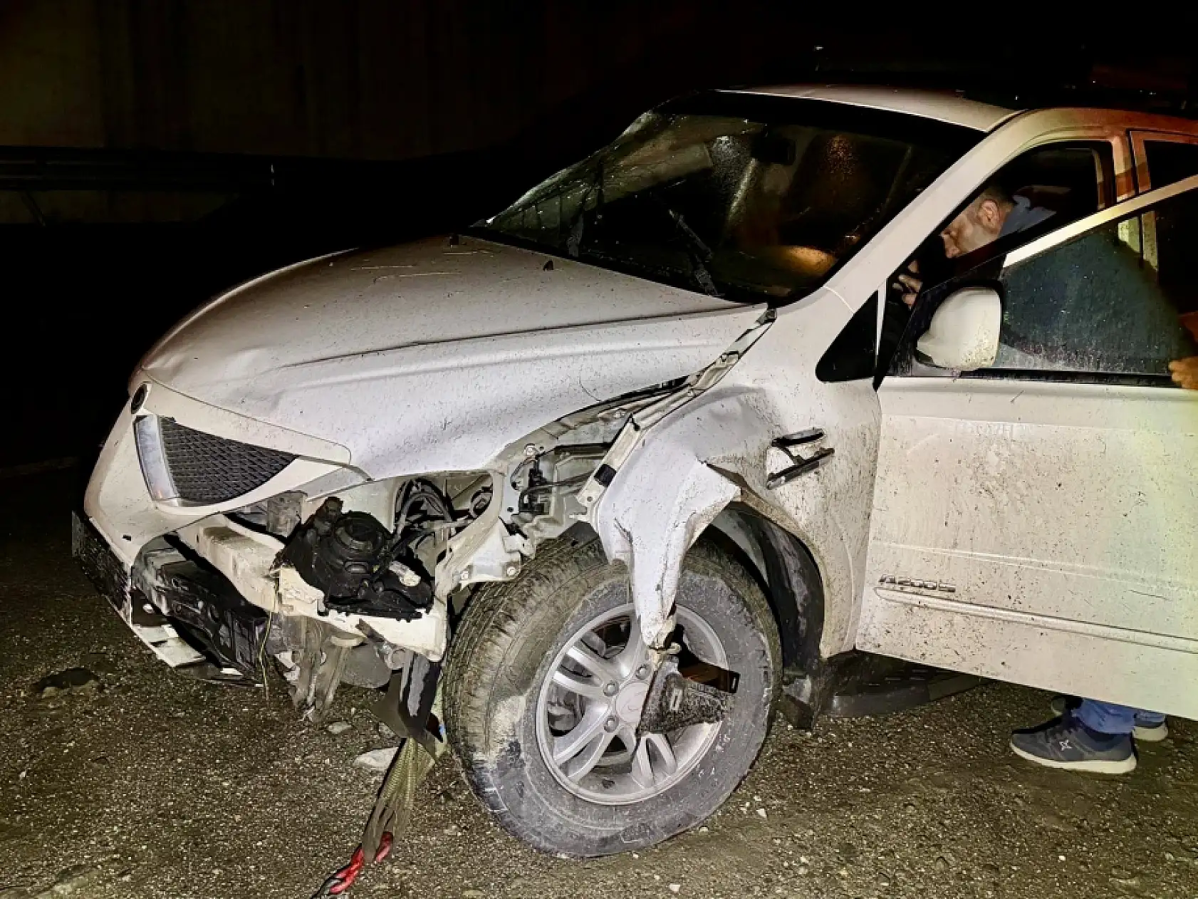 Tünel çıkışında kaza