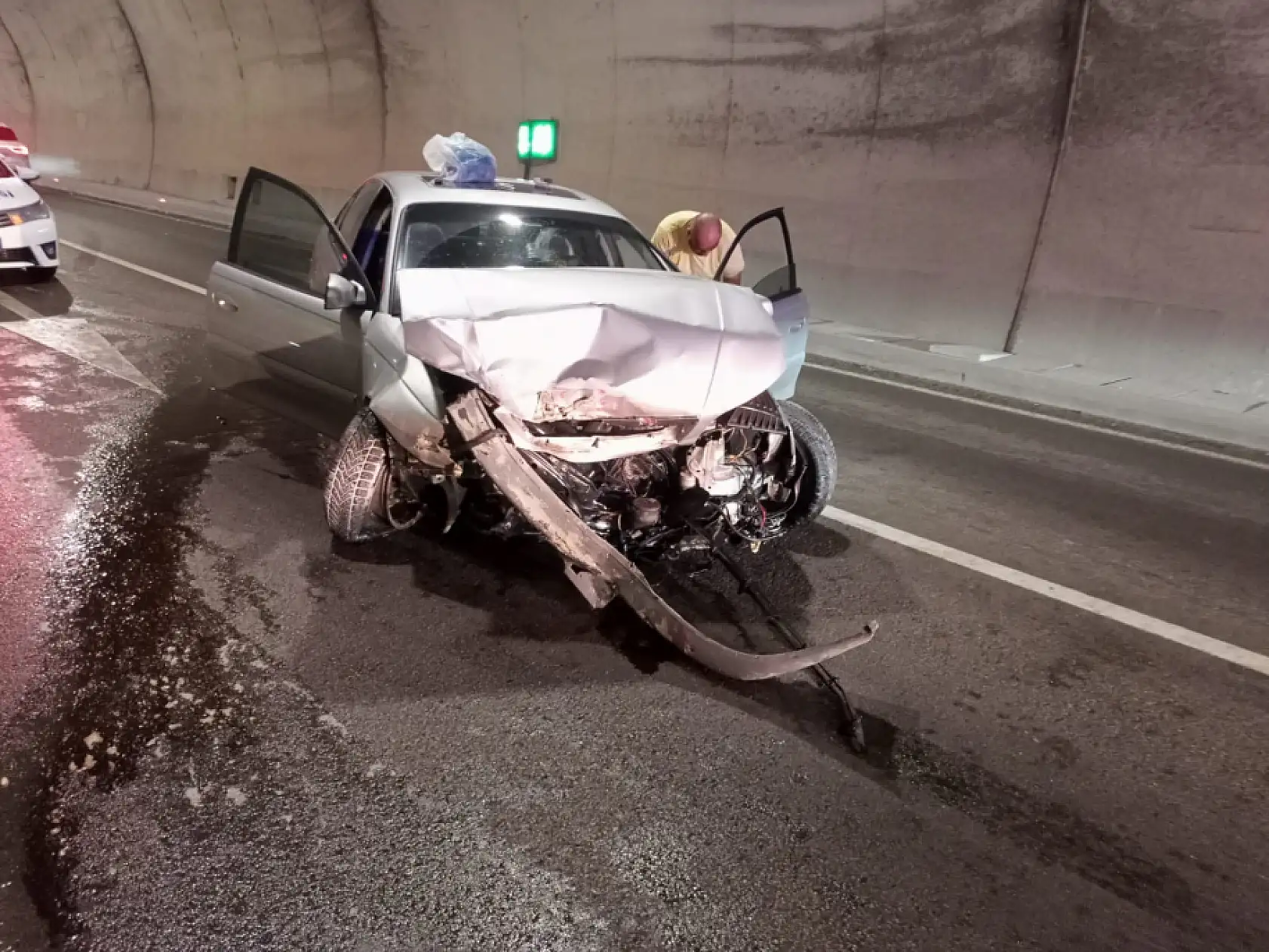 Amasra tünelinde kaza