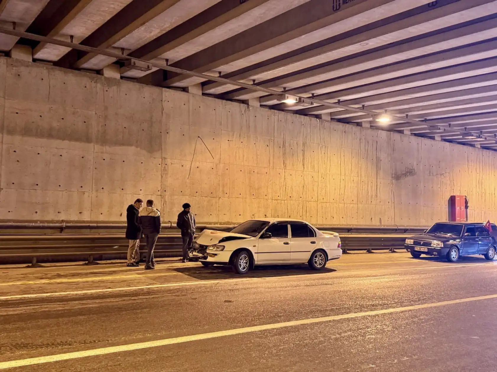 Tünelde zincirleme kaza