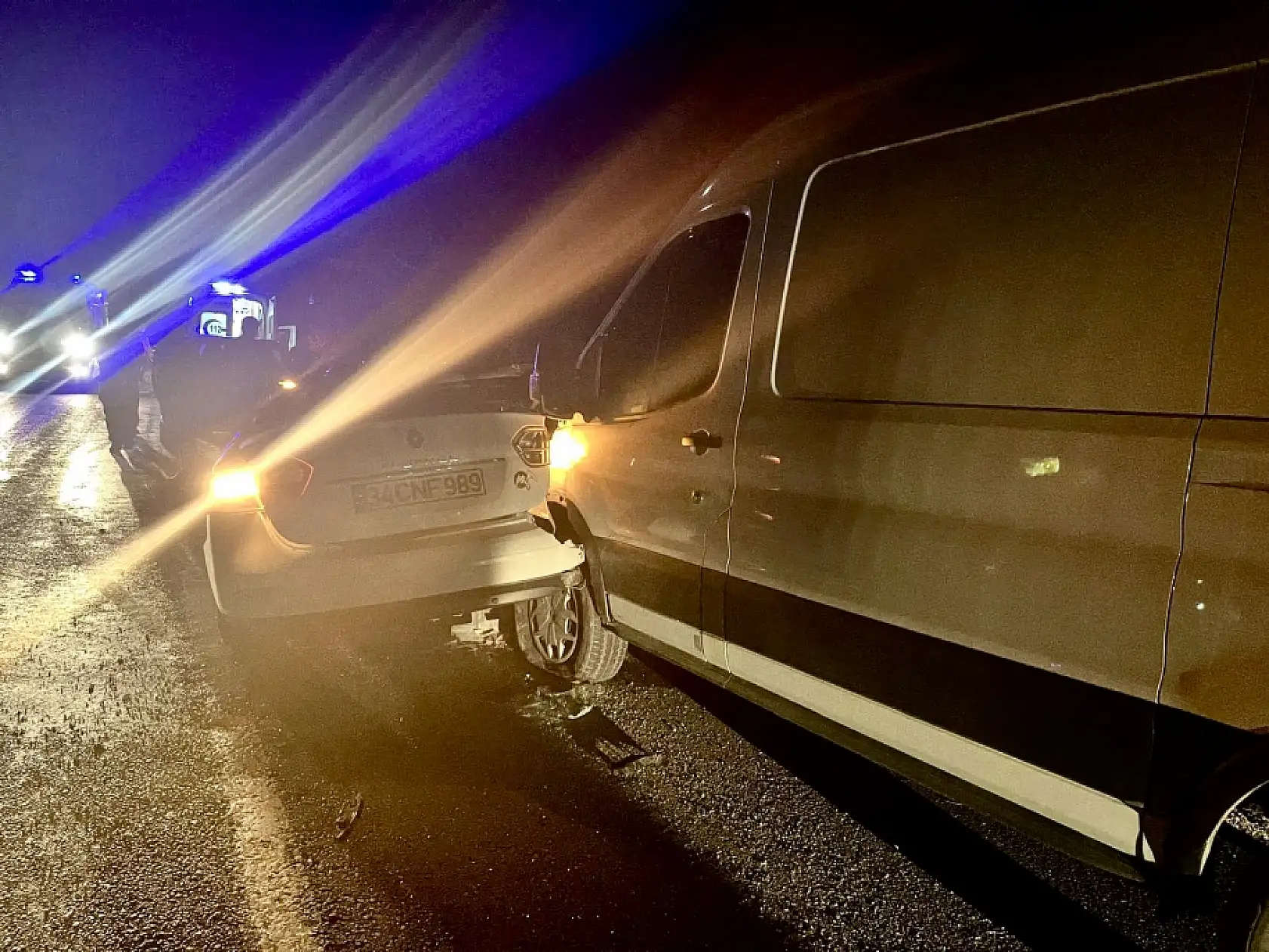 Ulus yolunda zincirleme kaza