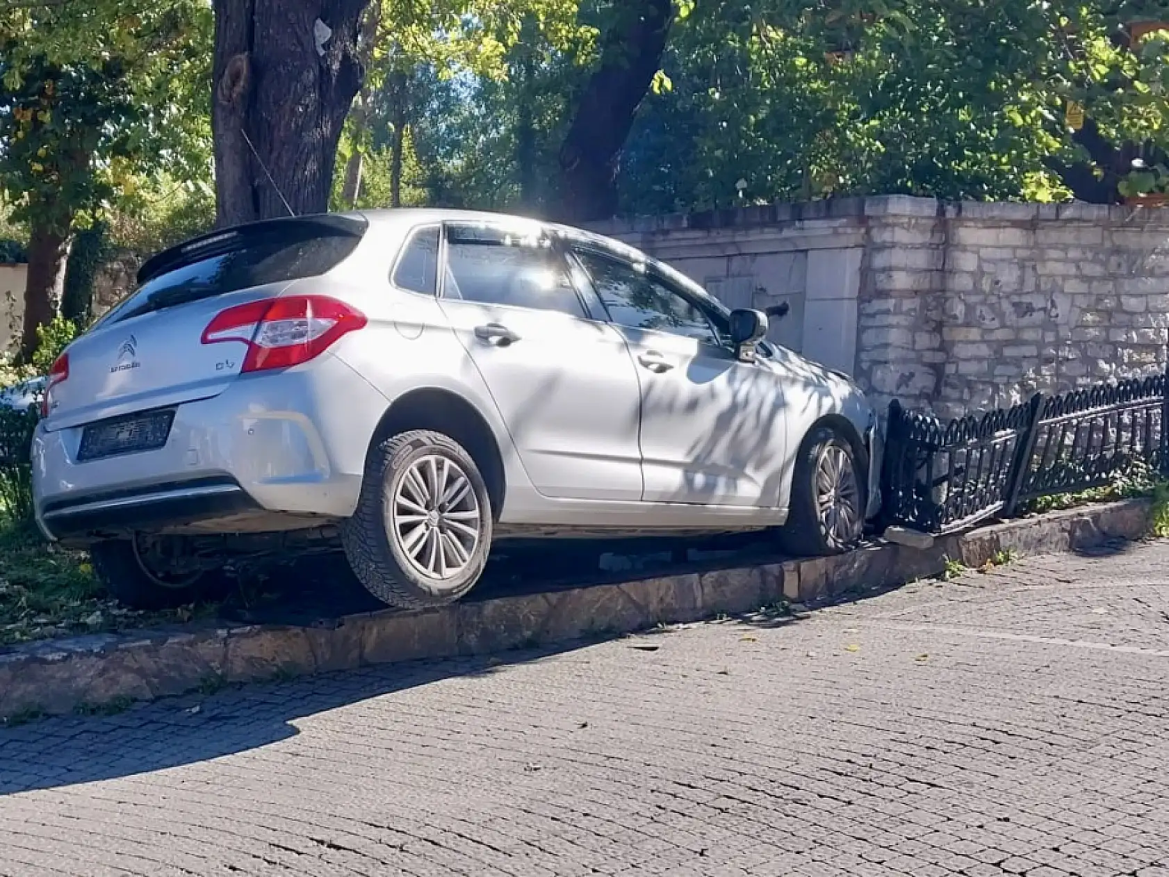 Çeşme bahçesine girdi
