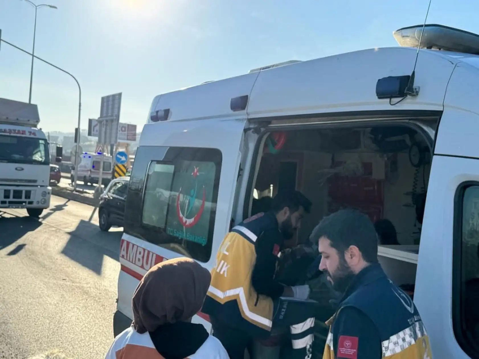 Yeni hastane kavşağında kaza