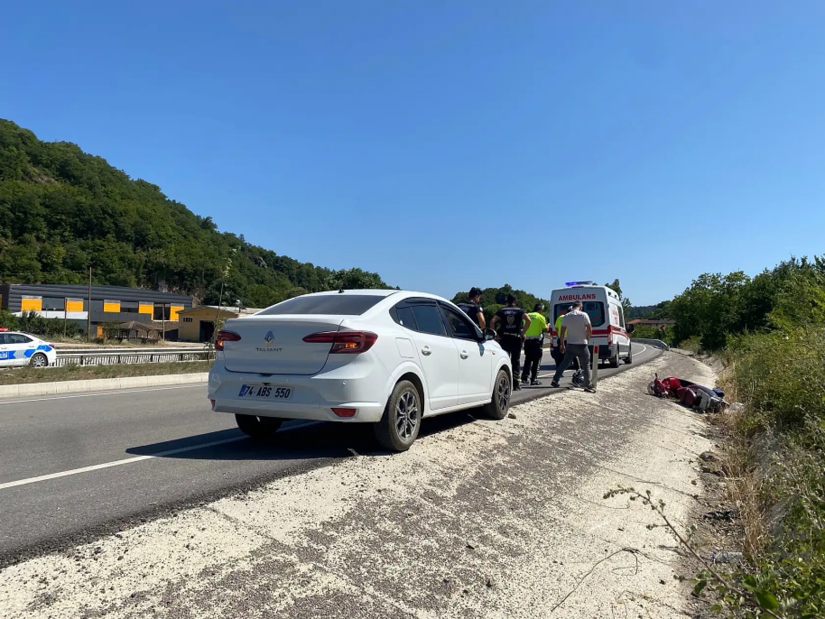 Amasra yolunda Şarampole yuvarlandı