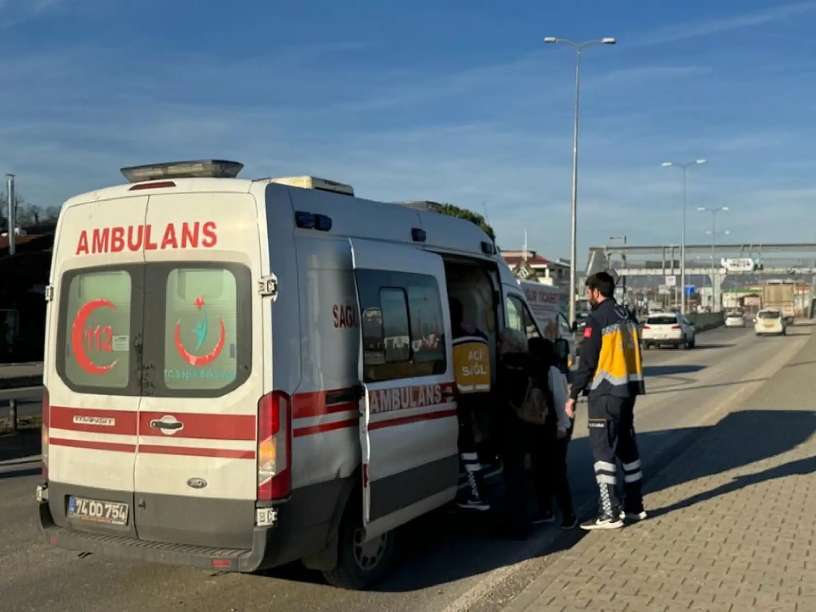 Yeni hastane kavşağında kaza