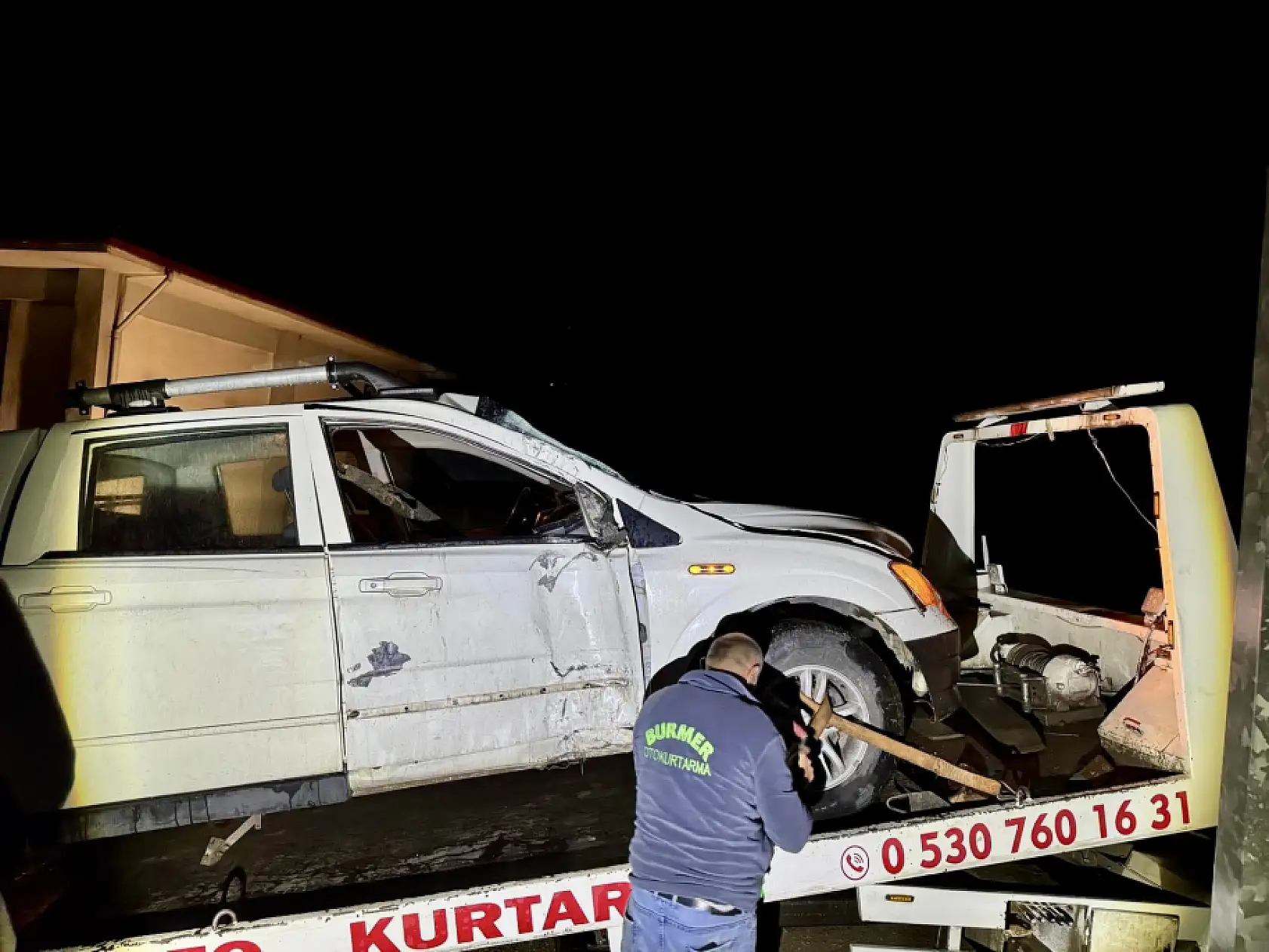 Tünel çıkışında kaza