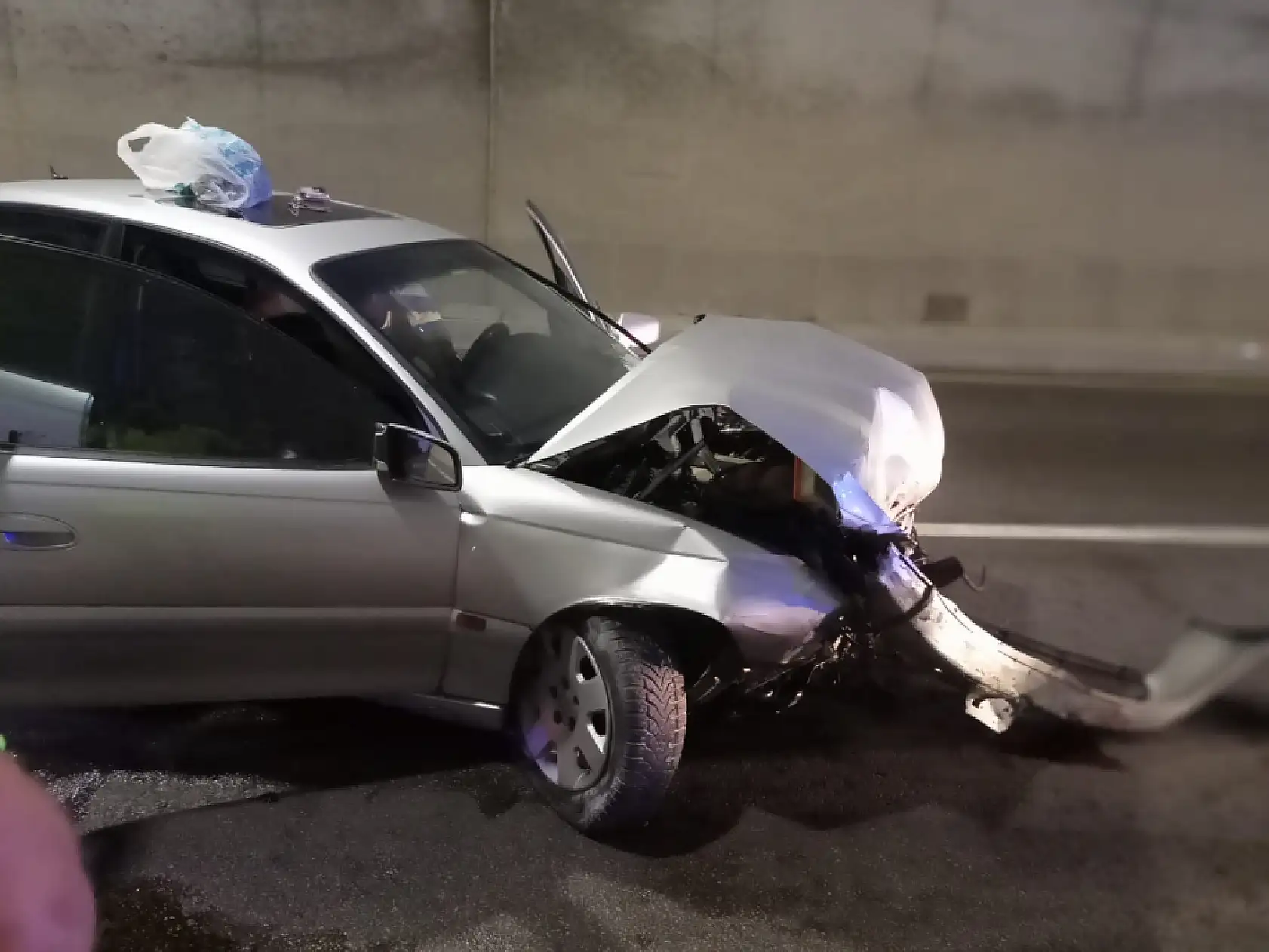 Amasra tünelinde kaza