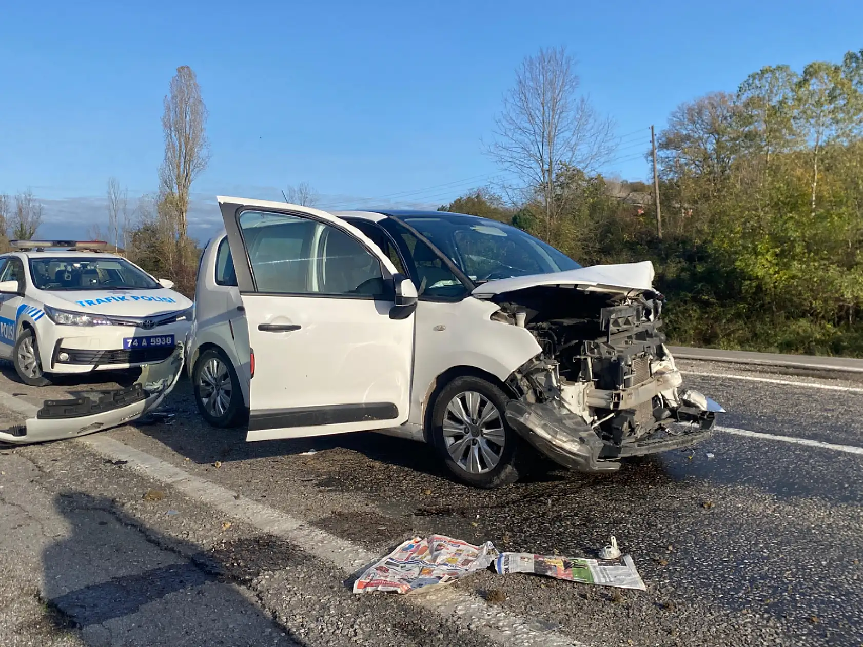 Bartın Çaycuma yolunda kaza