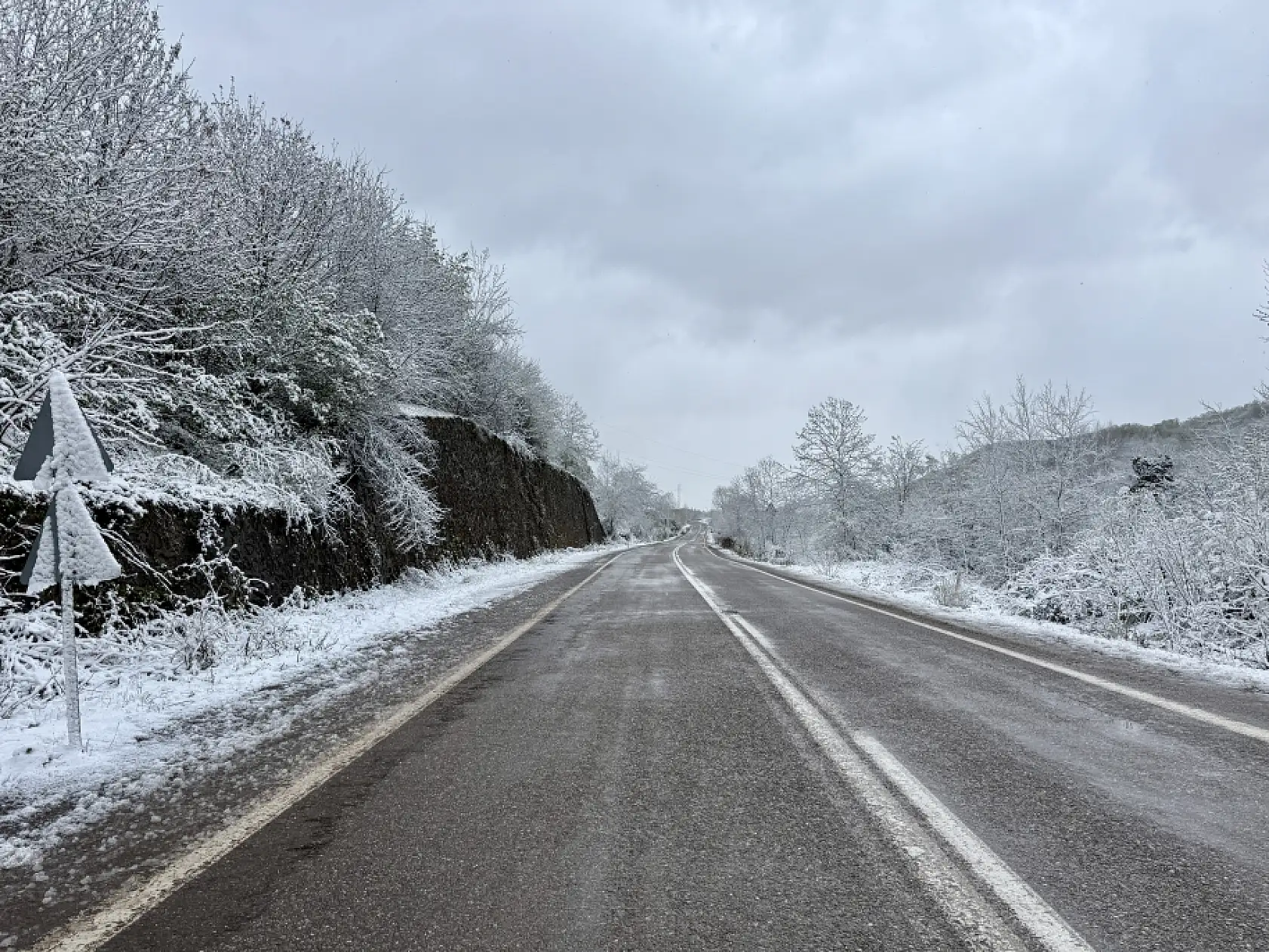 Bartın'da bahar ortasında kar sürprizi