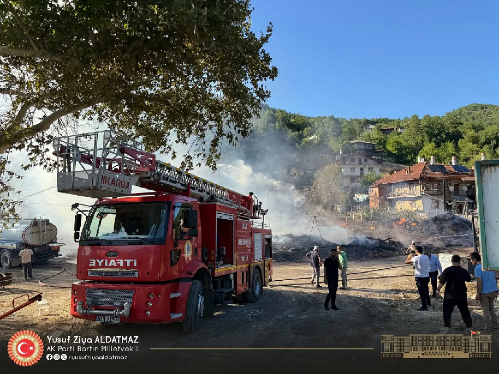 Yangında korku dolu anlar yaşandı