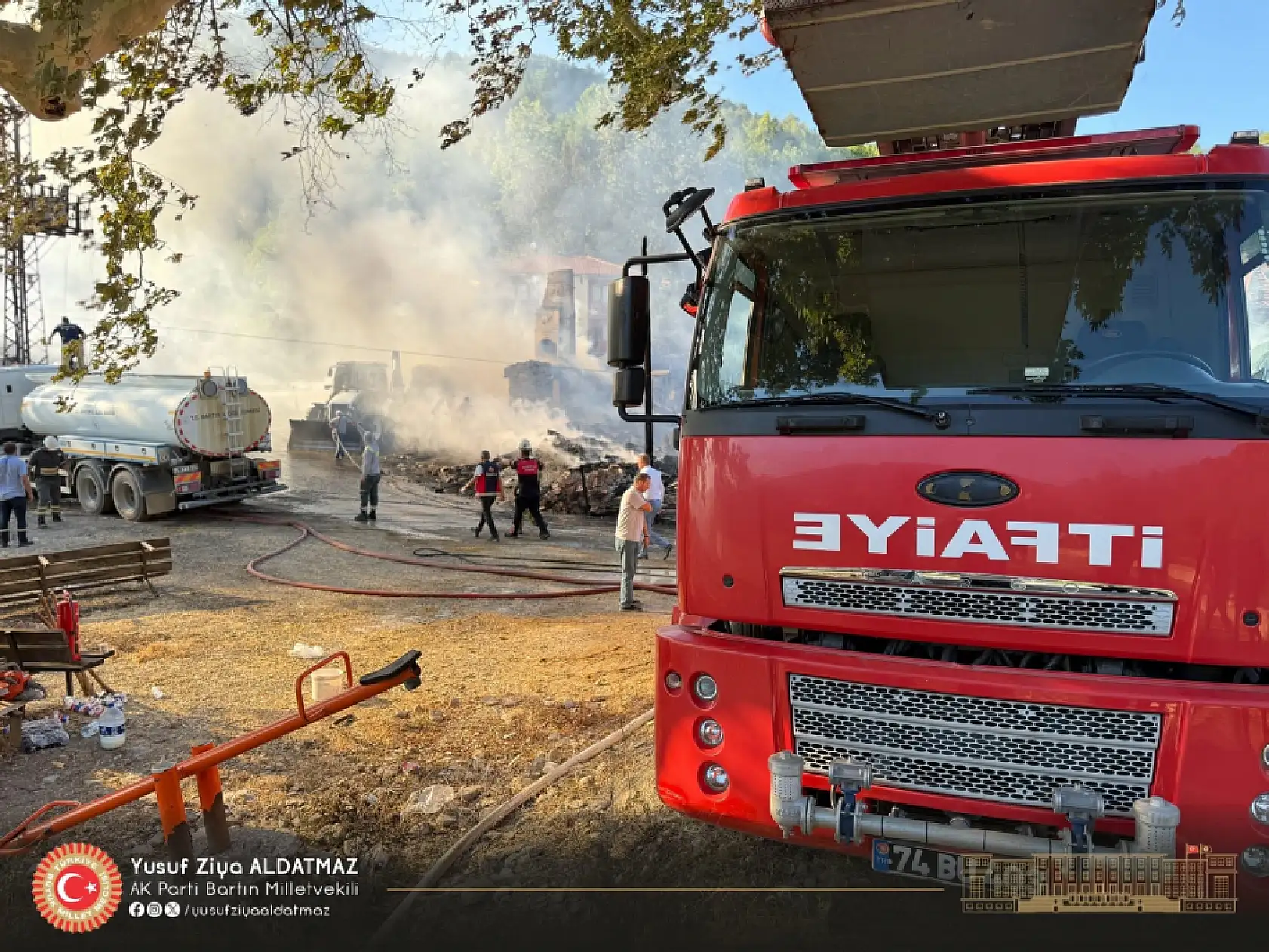 Yangında korku dolu anlar yaşandı