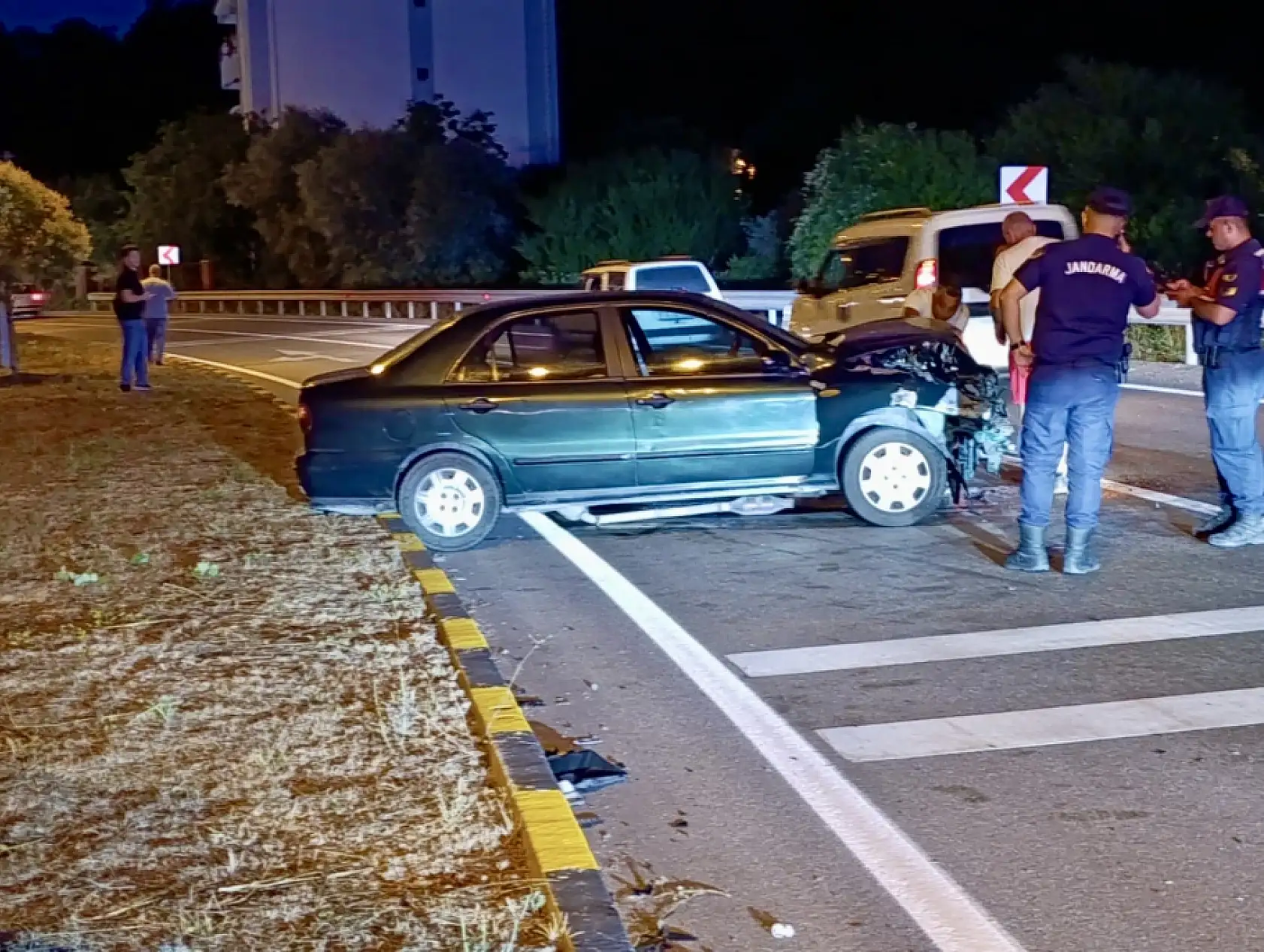 Karaçay kavşağında kaza