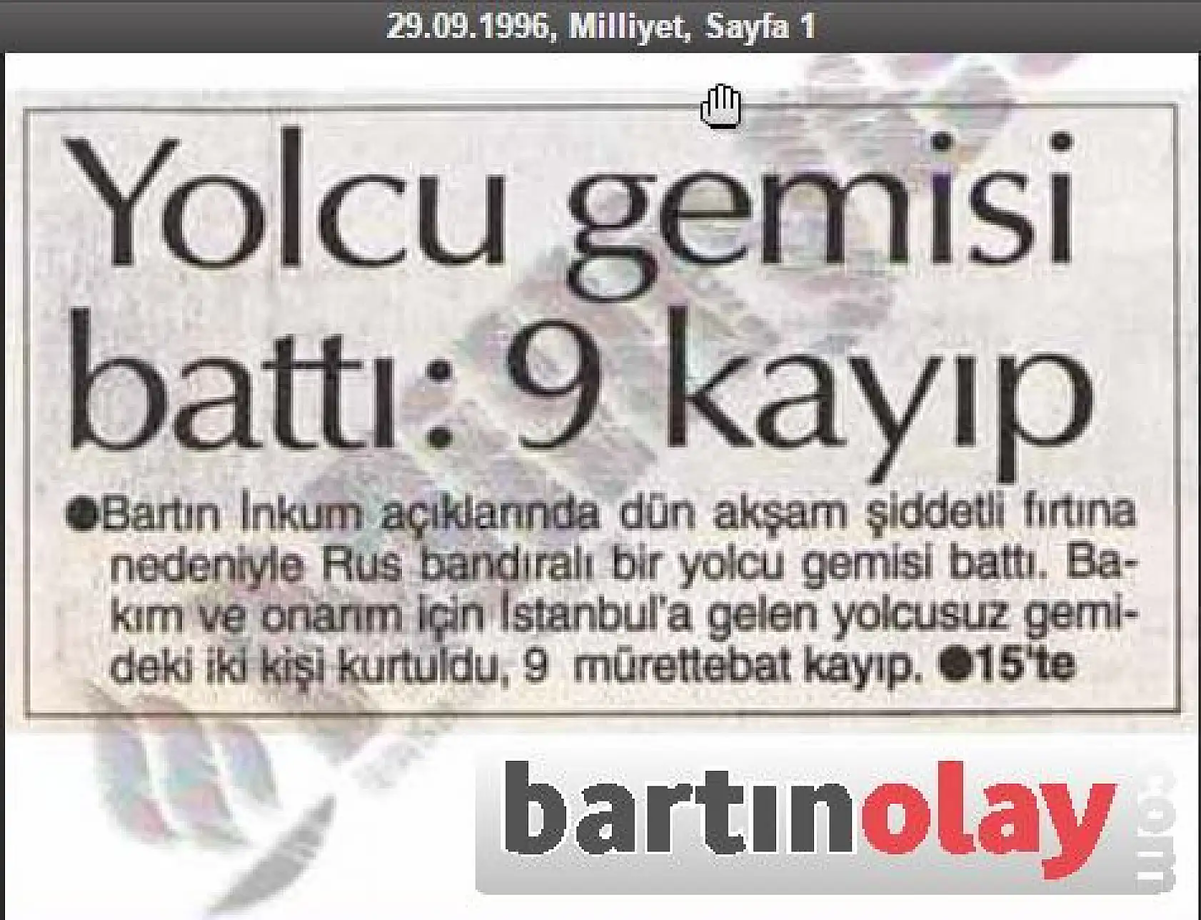 İnkumu'nu bekleyen batık tehlikesi