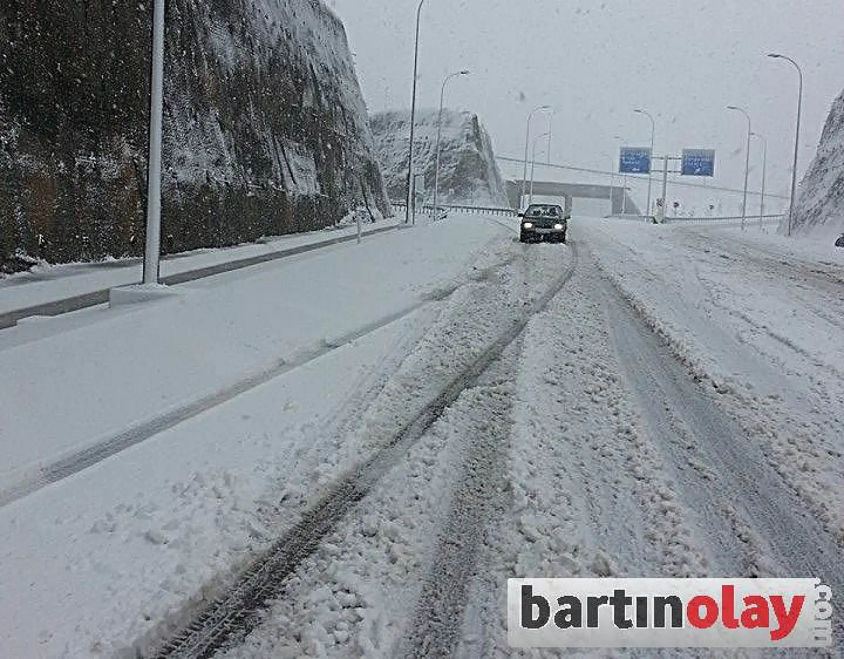 Bartın'da kar manzaraları