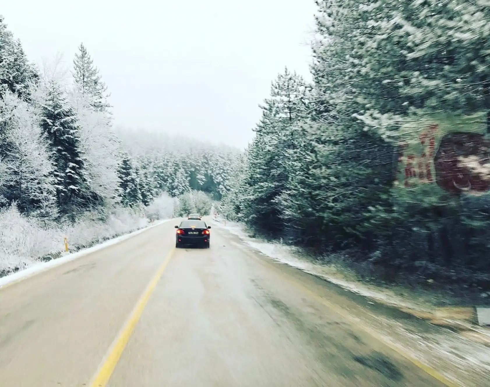 Ahmetusta'dan kar manzaraları