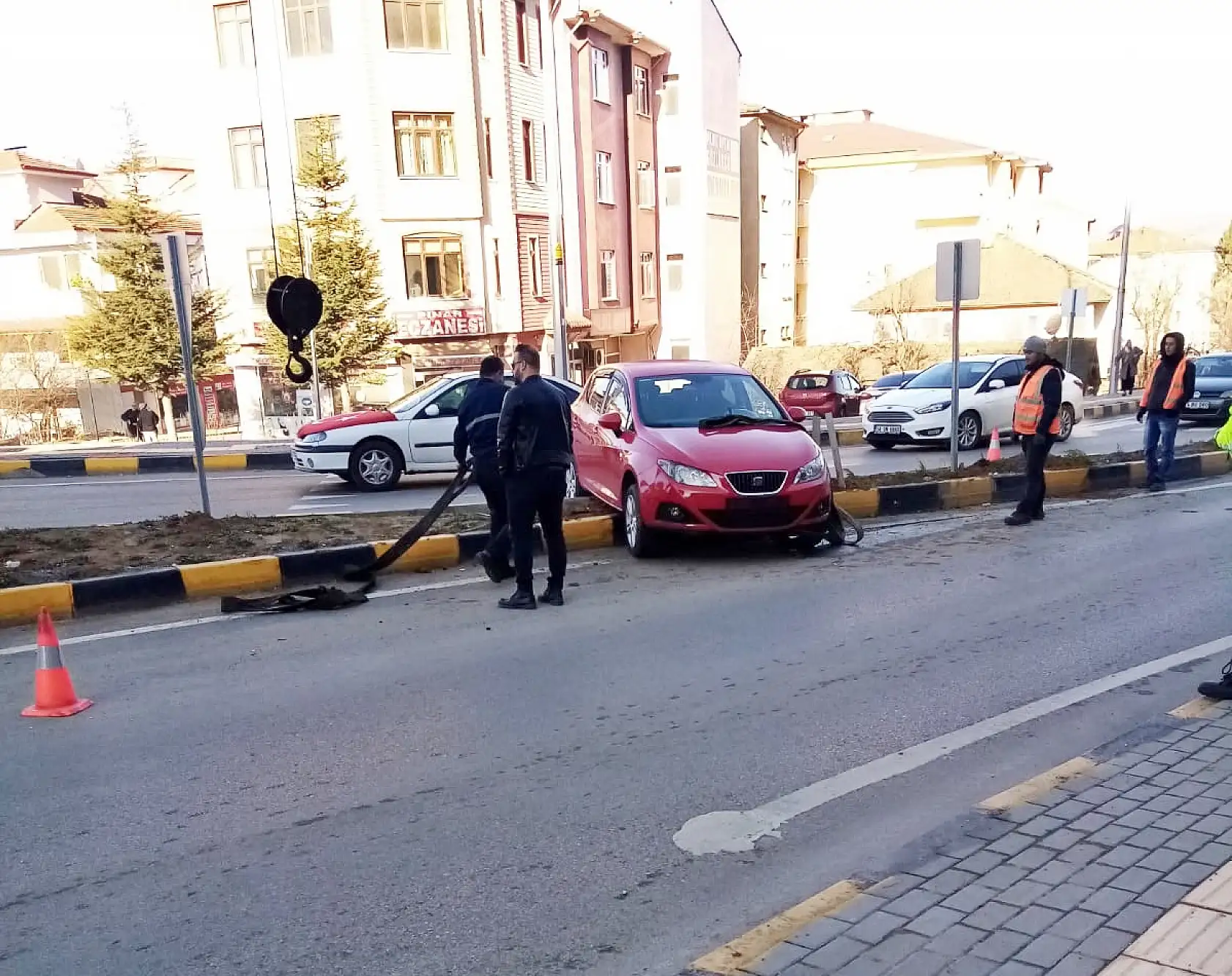 Otomobil bankete çıktı