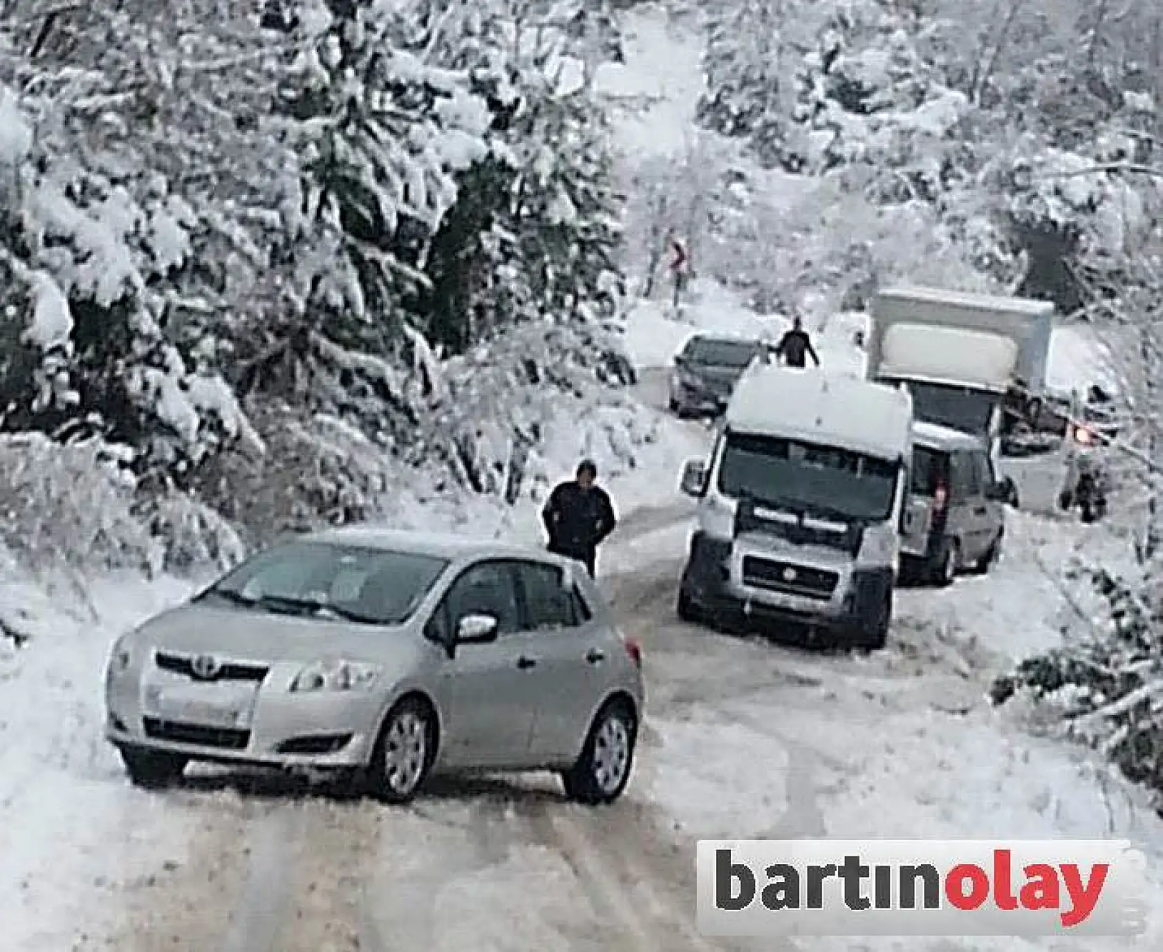 Bartın'da kar manzaraları