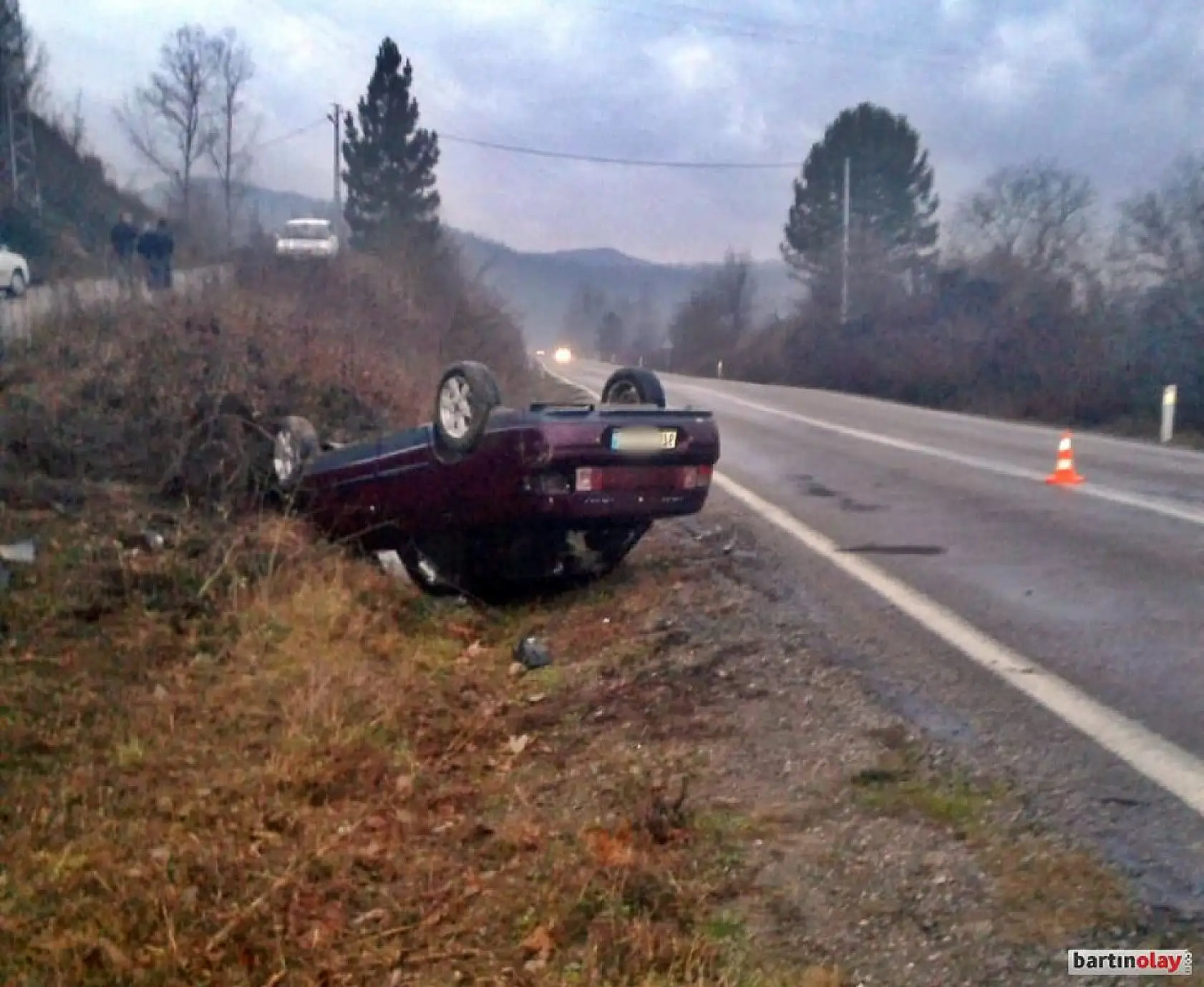 Kontrolden çıkıp takla attı