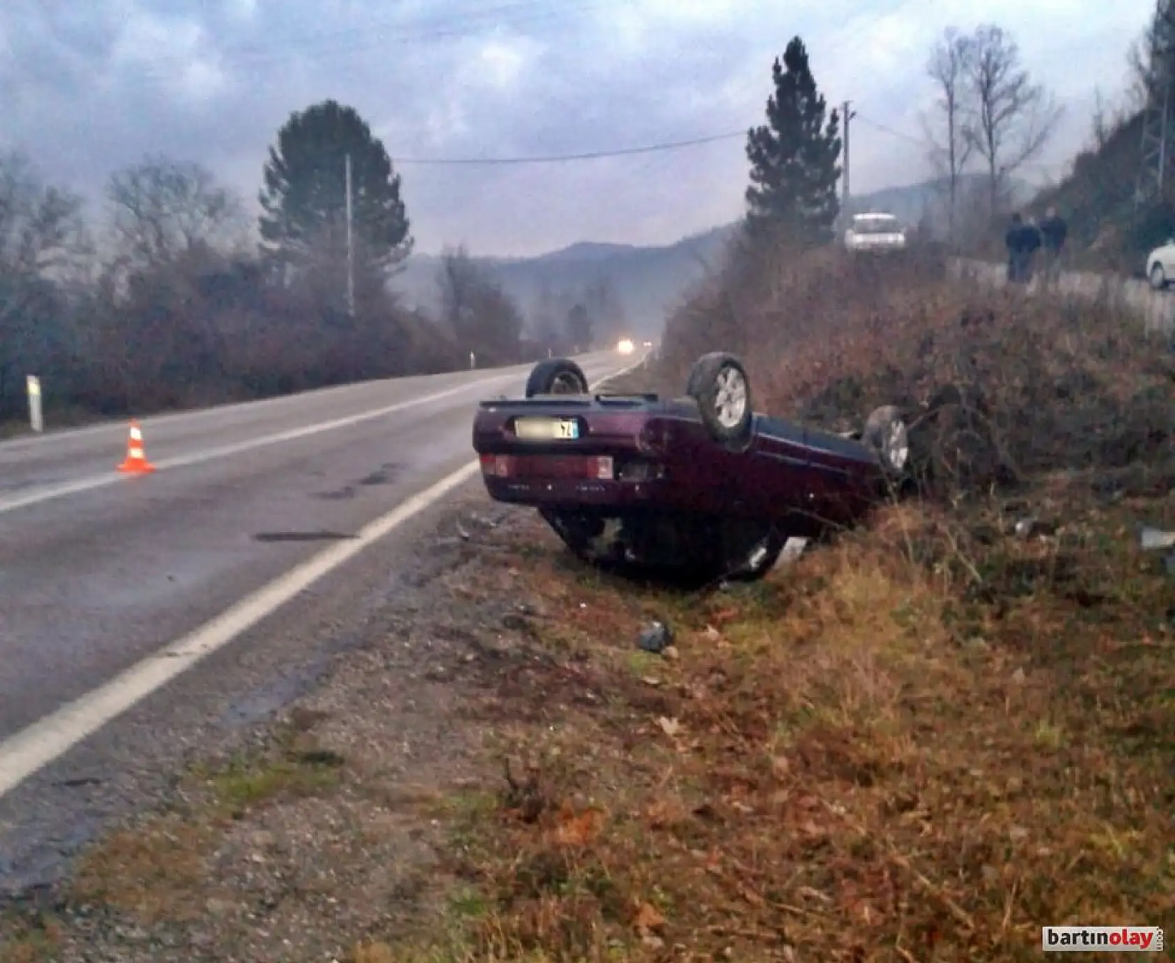 Kontrolden çıkıp takla attı