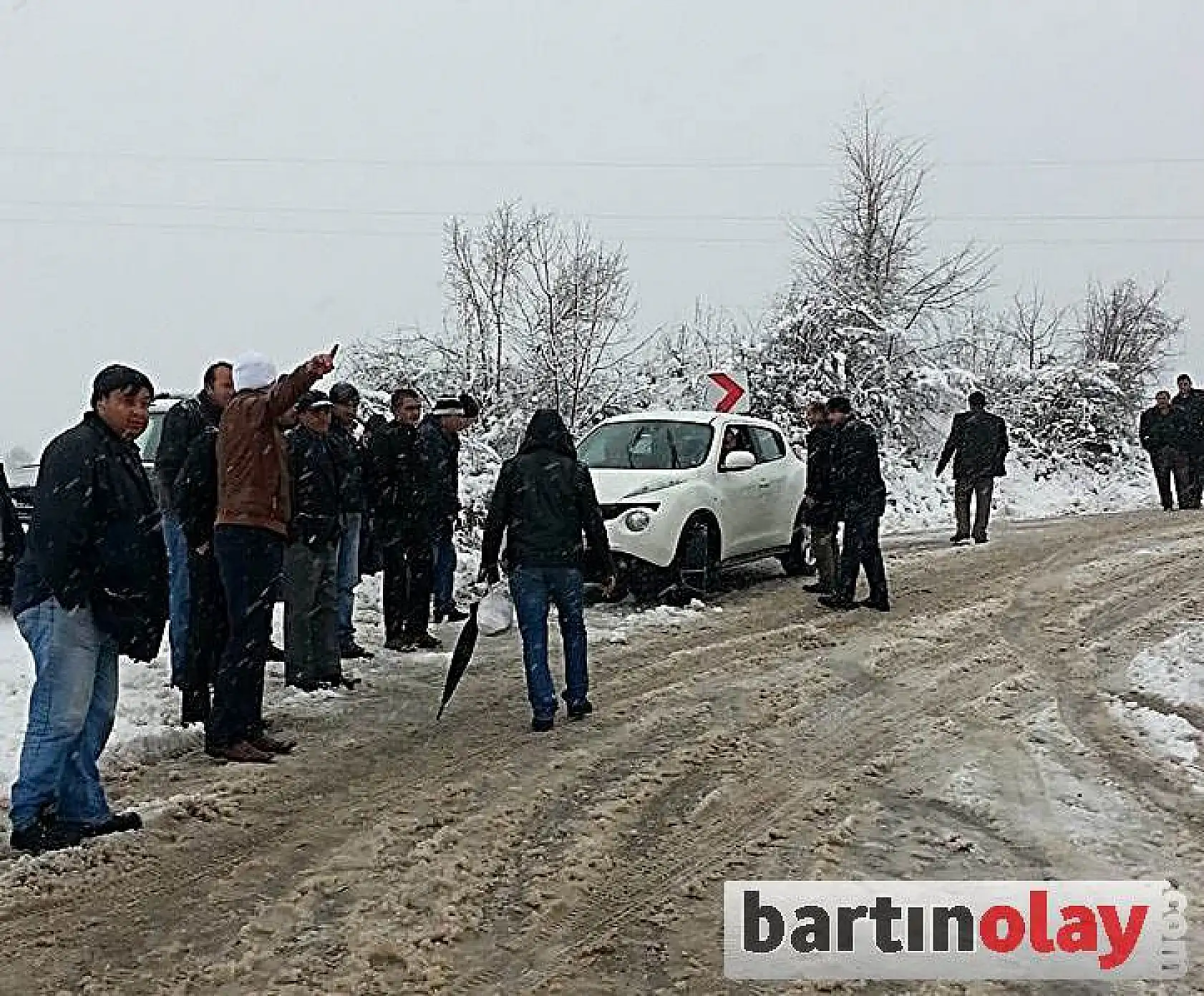 Bartın'da kar manzaraları