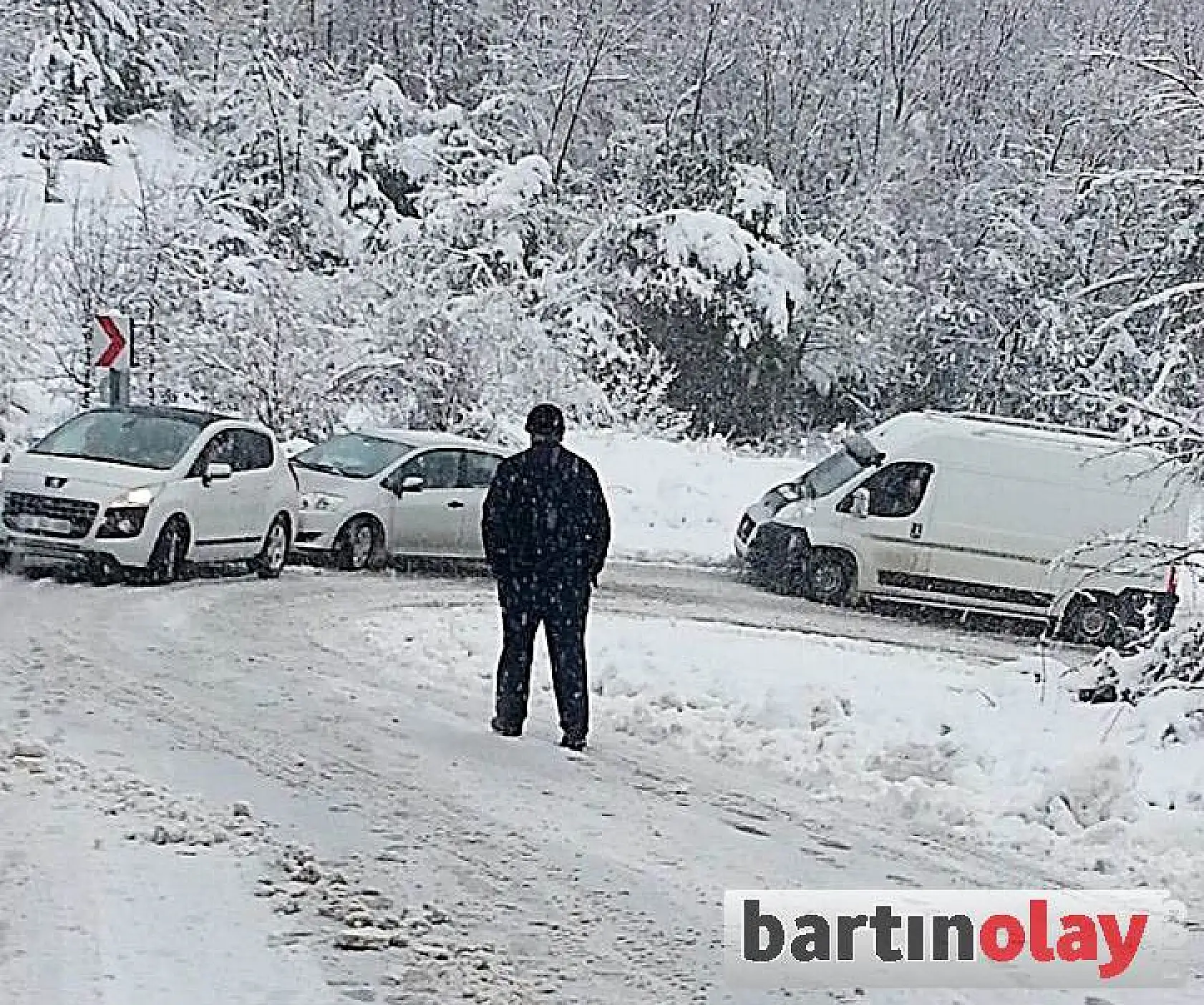 Bartın'da kar manzaraları