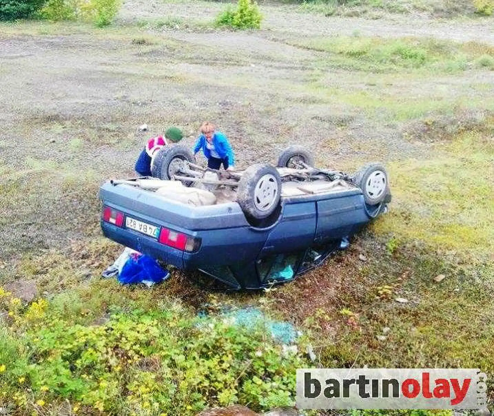 Bartın'da feci kaza,3 yaralı