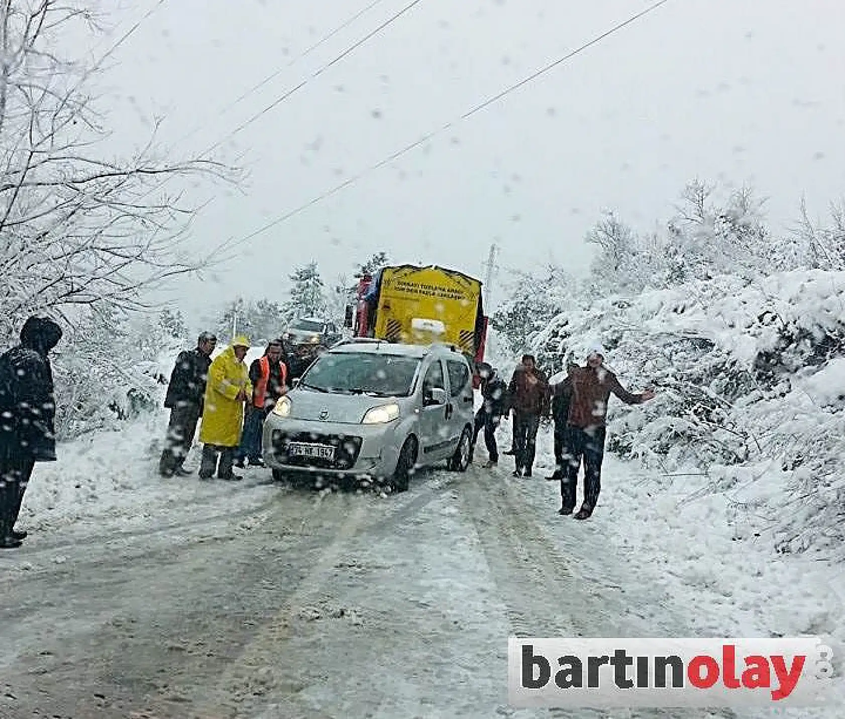 Bartın'da kar manzaraları