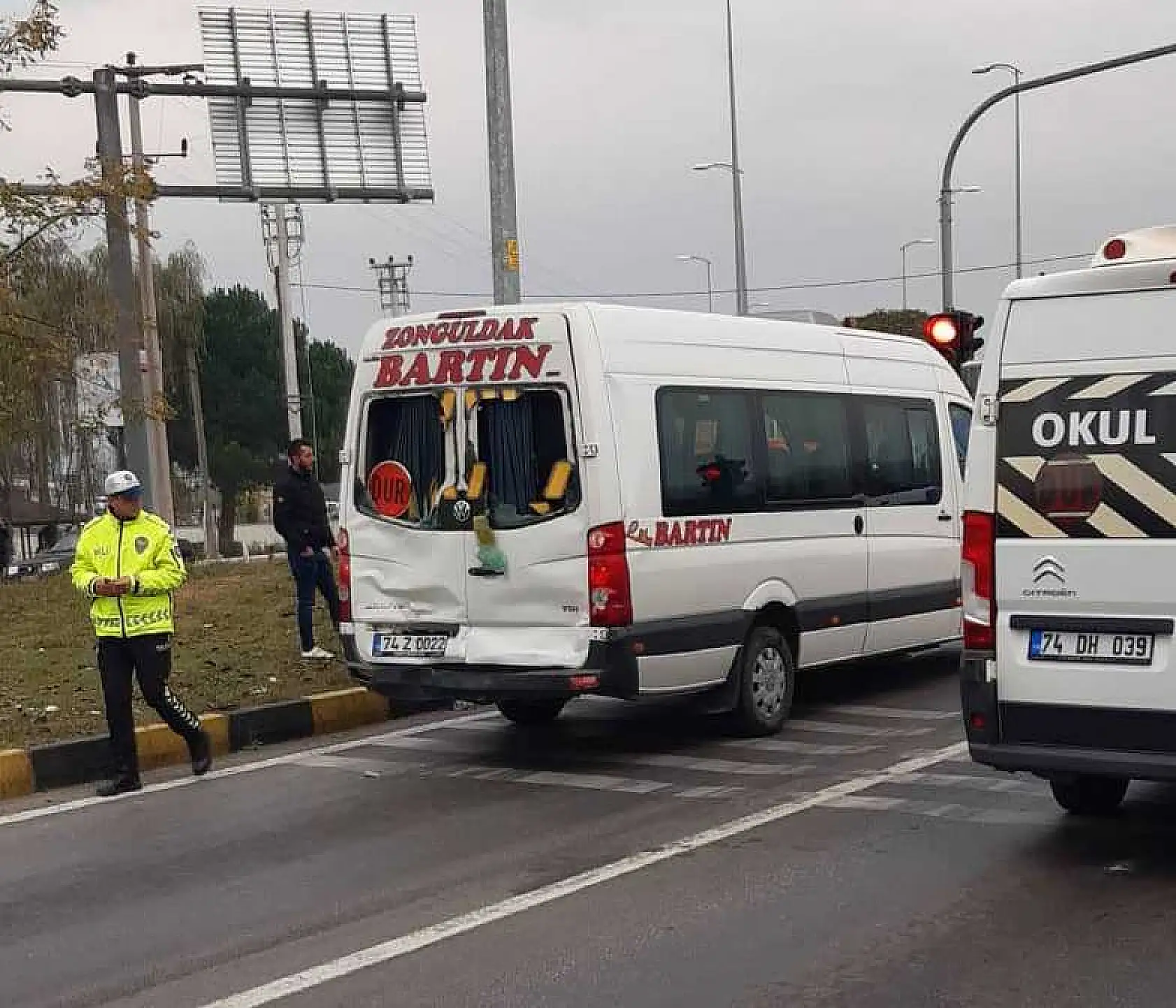 Teminal kavşağında kaza