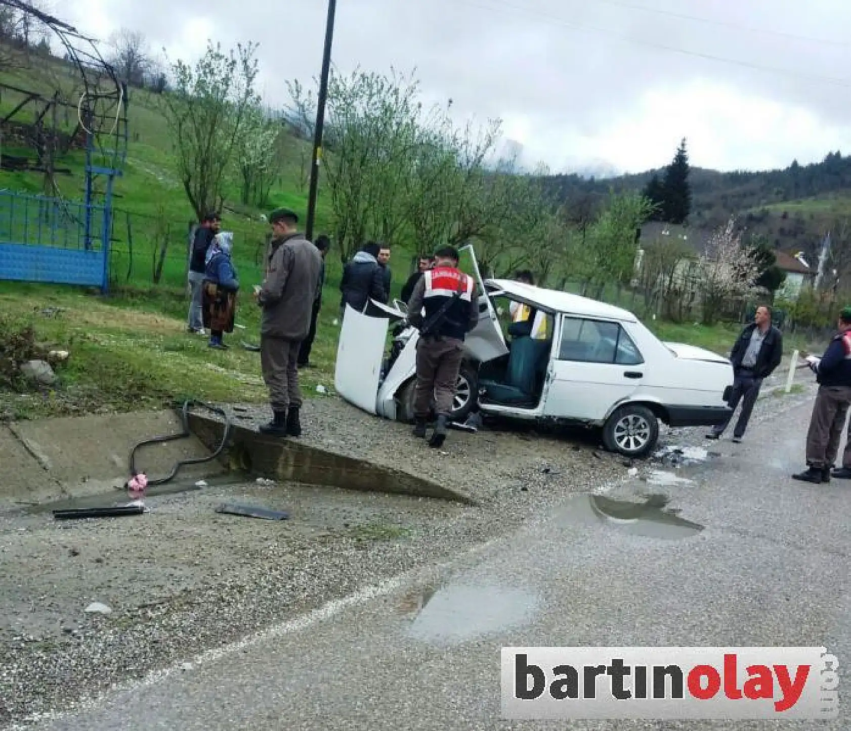 Ulus'ta Trafik Kazası, 4 Yaralı